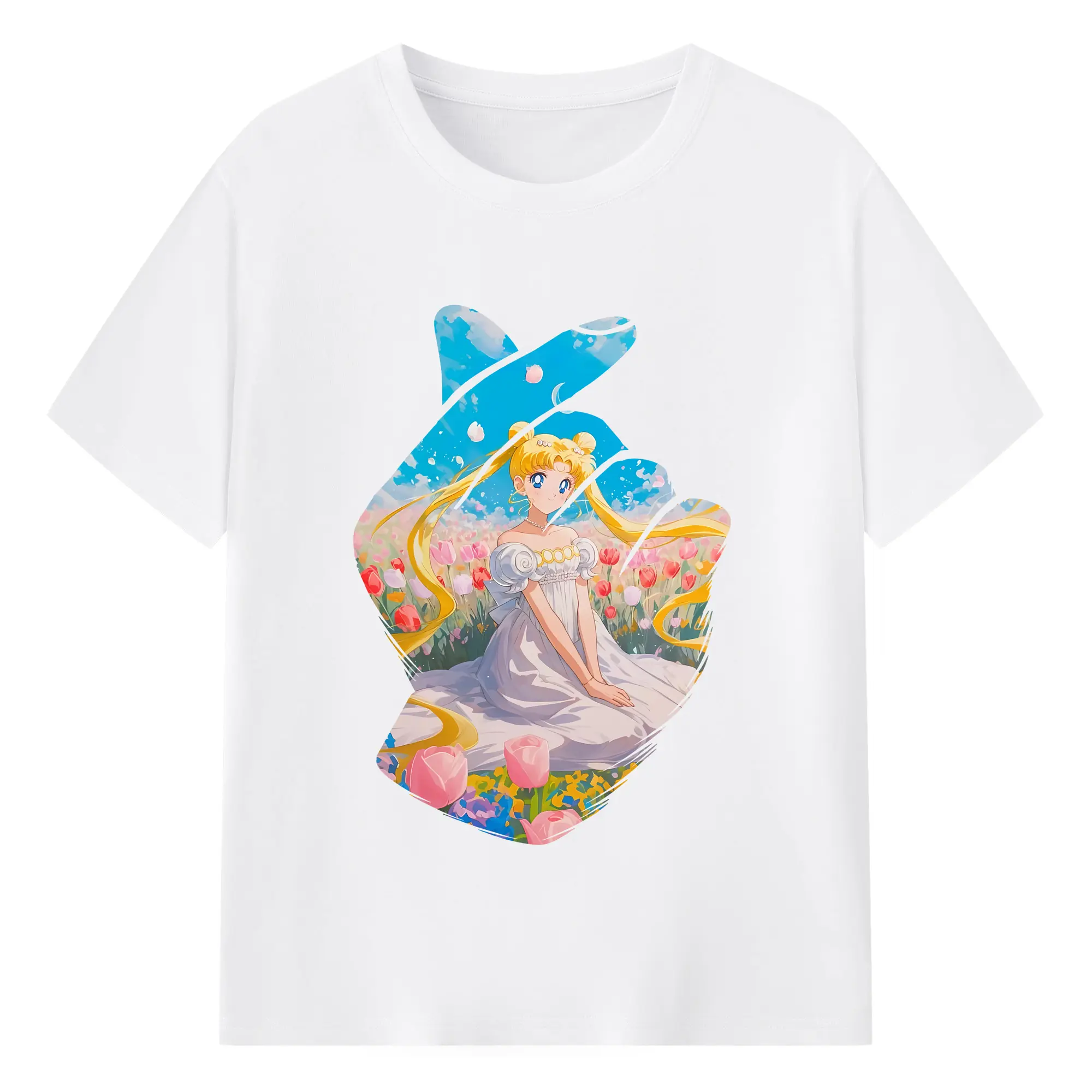 美少女戦士セーラームーン グッズ 愛野 美奈子 - 綿100％ 半袖Tシャツ ・ フロントプリント ・ 快適 通気性 ・ 日常使い 散歩 スポーツ用