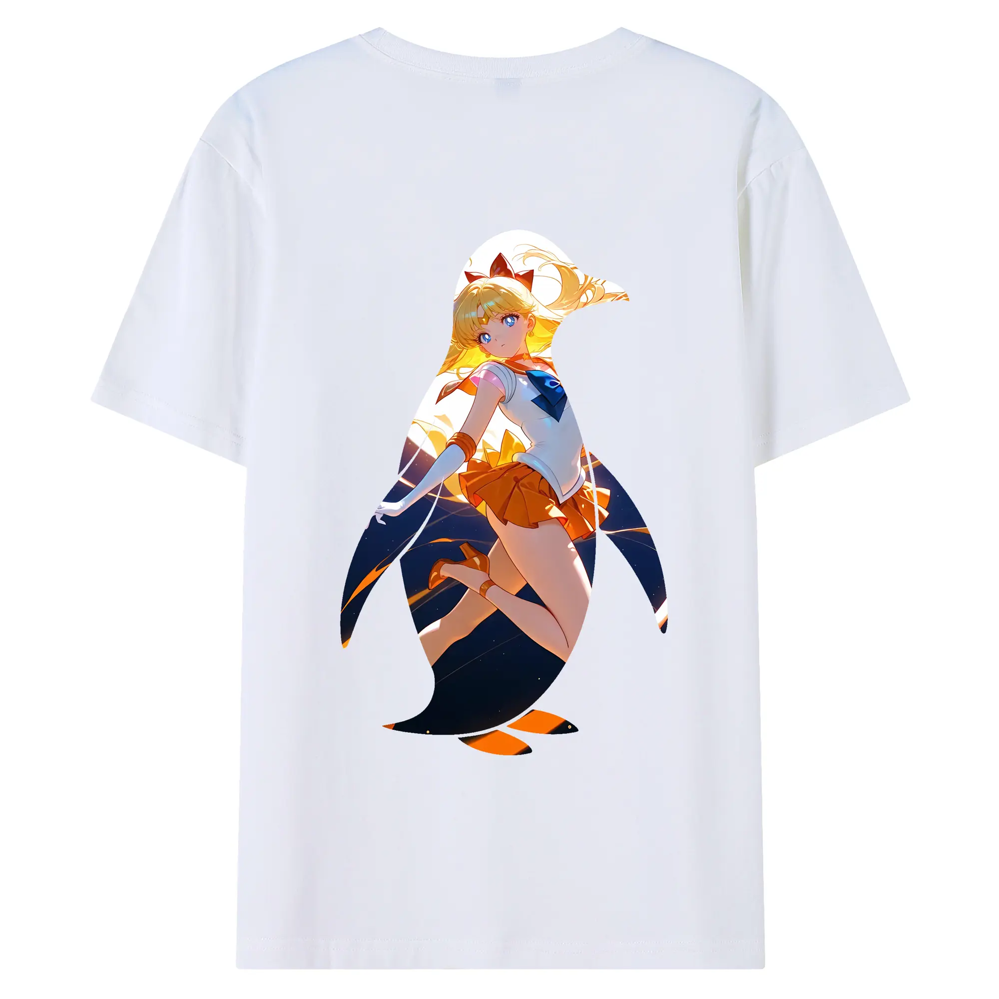 美少女戦士セーラームーン グッズ 愛野 美奈子 - 綿100％ 半袖Tシャツ ・ バックプリント ・ 快適 通気性 ・ 日常使い 散歩 スポーツ用