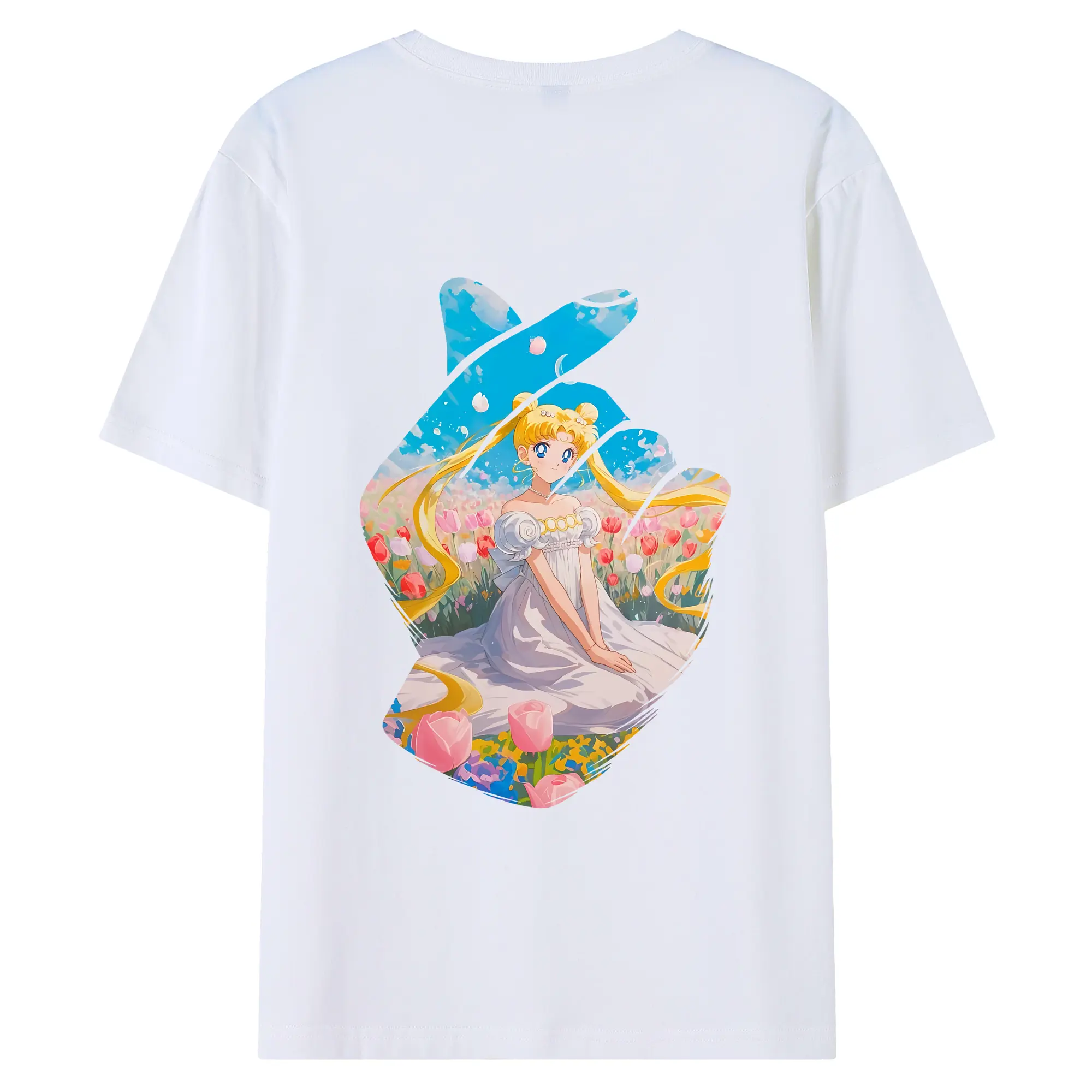 美少女戦士セーラームーン グッズ 愛野 美奈子 - 綿100％ 半袖Tシャツ ・ バックプリント ・ 快適 通気性 ・ 日常使い 散歩 スポーツ用