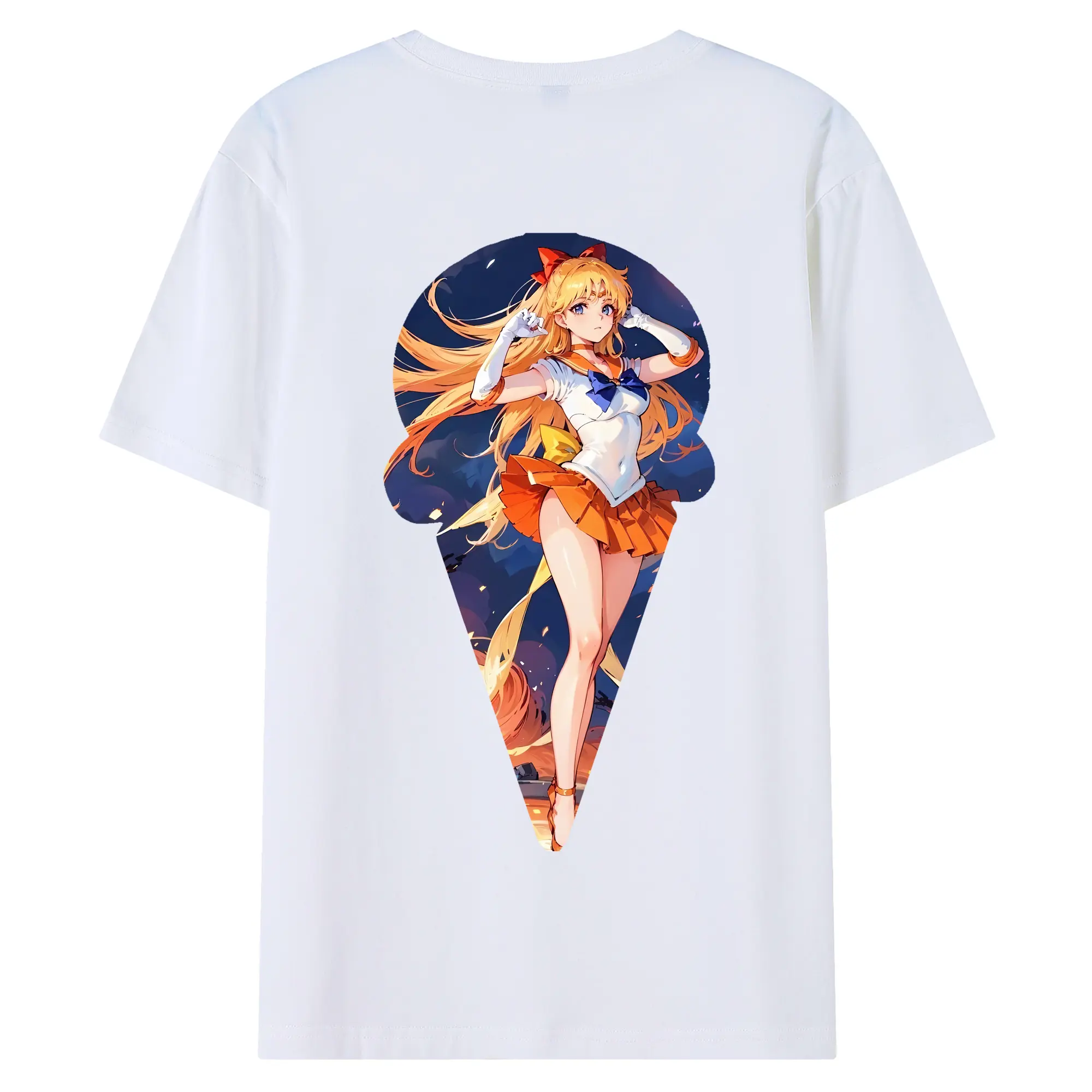 美少女戦士セーラームーン グッズ 愛野 美奈子 - 綿100％ 半袖Tシャツ ・ バックプリント ・ 快適 通気性 ・ 日常使い 散歩 スポーツ用