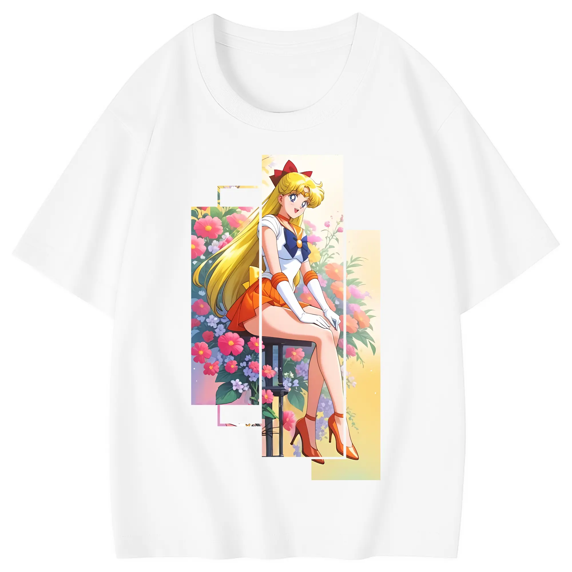 美少女戦士セーラームーン グッズ 愛野 美奈子 - 綿100％ キッズTシャツ ・ フロントプリント ・ 快適 通気性 ・ スポーツ カジュアル 散歩用