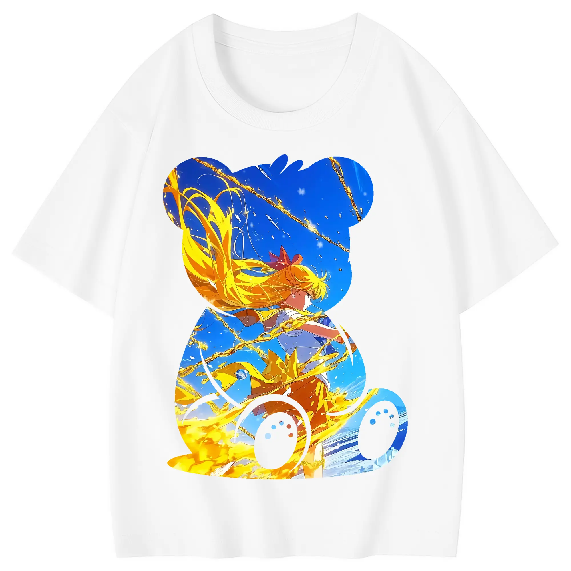 美少女戦士セーラームーン グッズ 愛野 美奈子 - 綿100％ キッズTシャツ ・ フロントプリント ・ 快適 通気性 ・ スポーツ カジュアル 散歩用