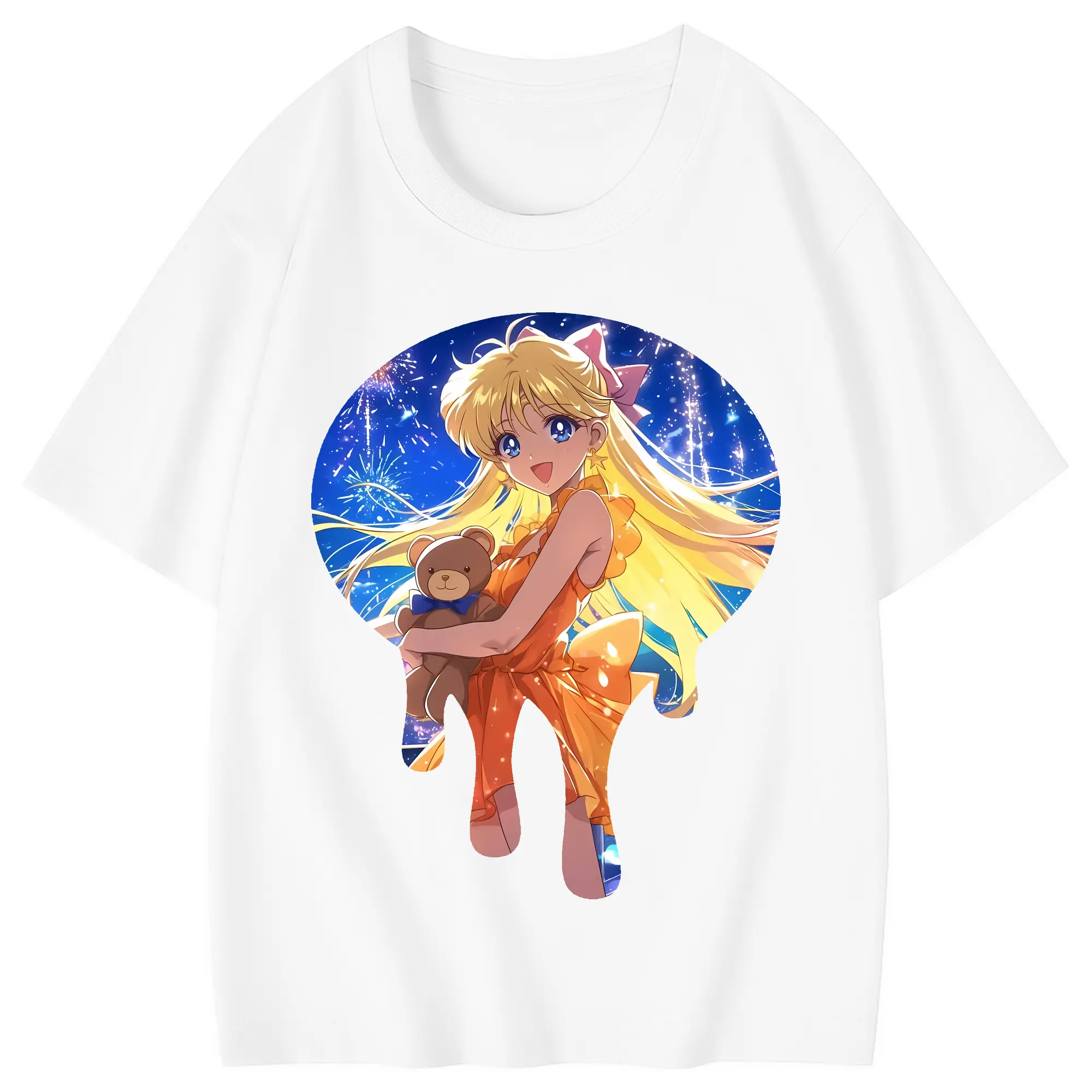 美少女戦士セーラームーン グッズ 愛野 美奈子 - 綿100％ キッズTシャツ ・ フロントプリント ・ 快適 通気性 ・ スポーツ カジュアル 散歩用