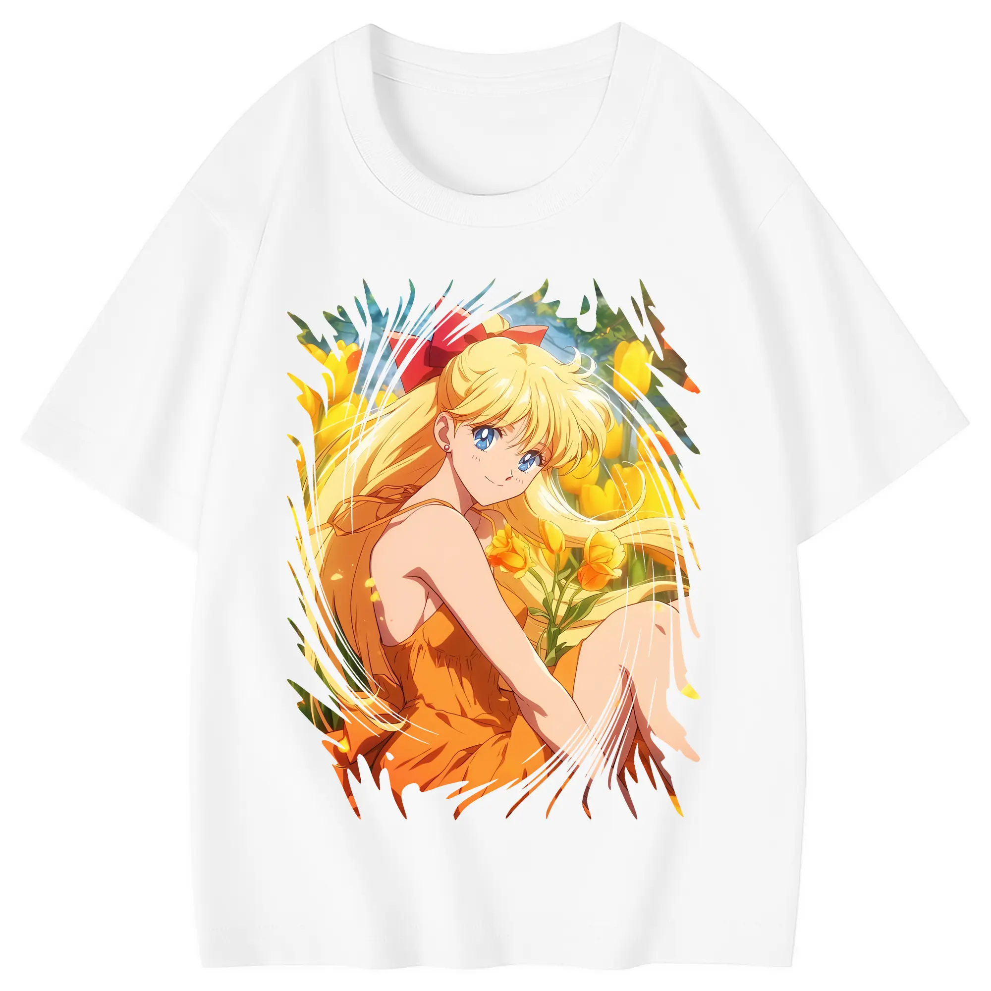 美少女戦士セーラームーン グッズ 愛野 美奈子 - 綿100％ キッズTシャツ ・ フロントプリント ・ 快適 通気性 ・ スポーツ カジュアル 散歩用