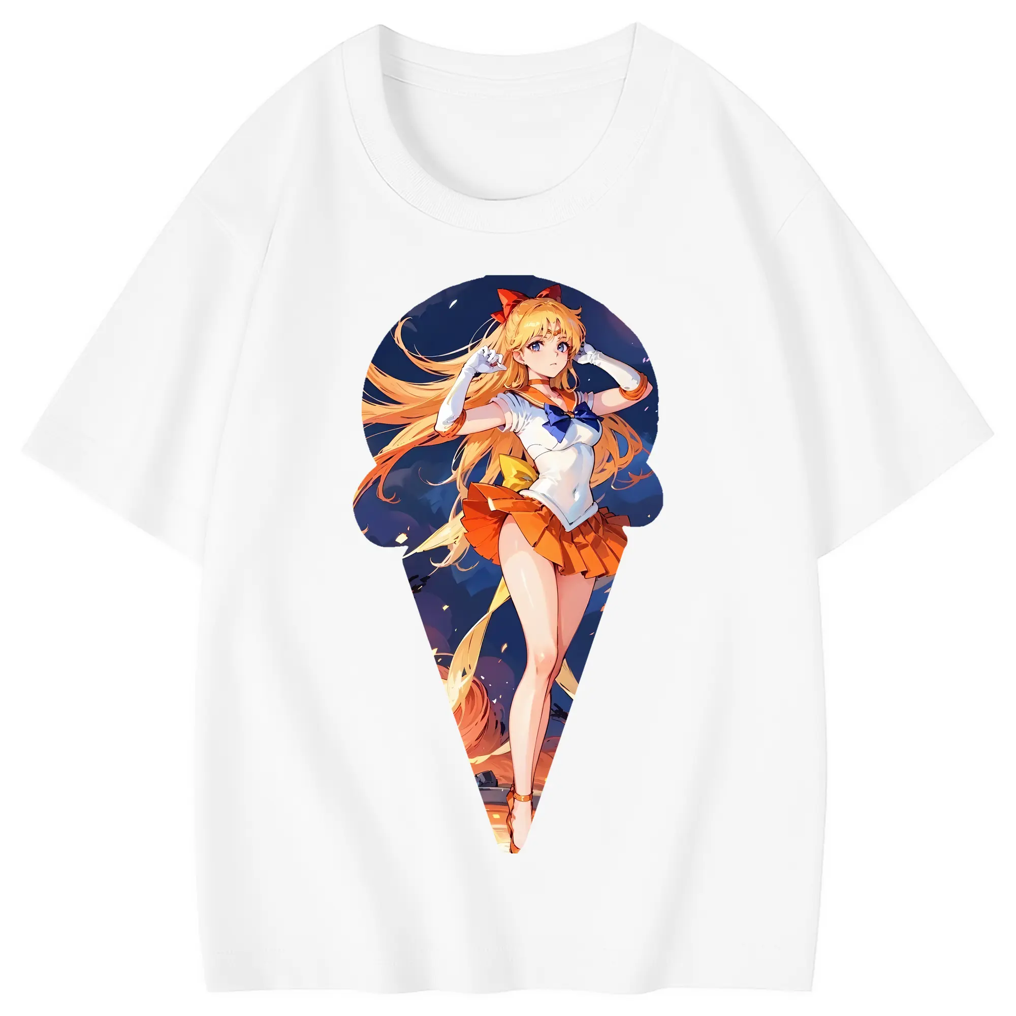 美少女戦士セーラームーン グッズ 愛野 美奈子 - 綿100％ キッズTシャツ ・ フロントプリント ・ 快適 通気性 ・ スポーツ カジュアル 散歩用