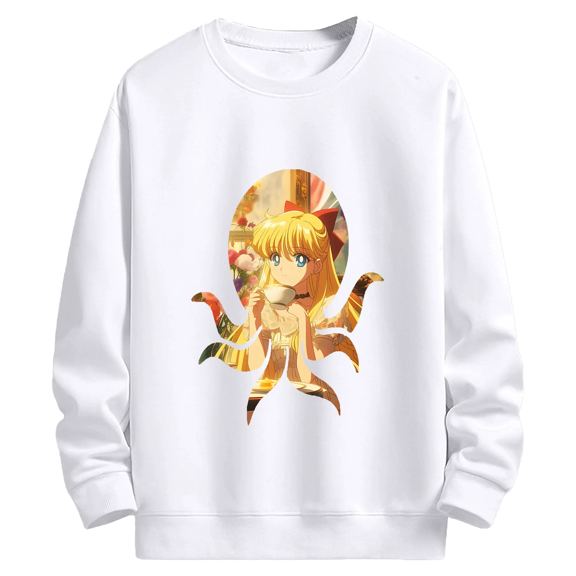 美少女戦士セーラームーン グッズ 愛野 美奈子 - 高品質 クルーネック スウェット ・ コットン59％ ポリエステル41％ ・ ユニセックス 長袖 トレーナー ・ カジュアル デイリー スポーツ 散歩用