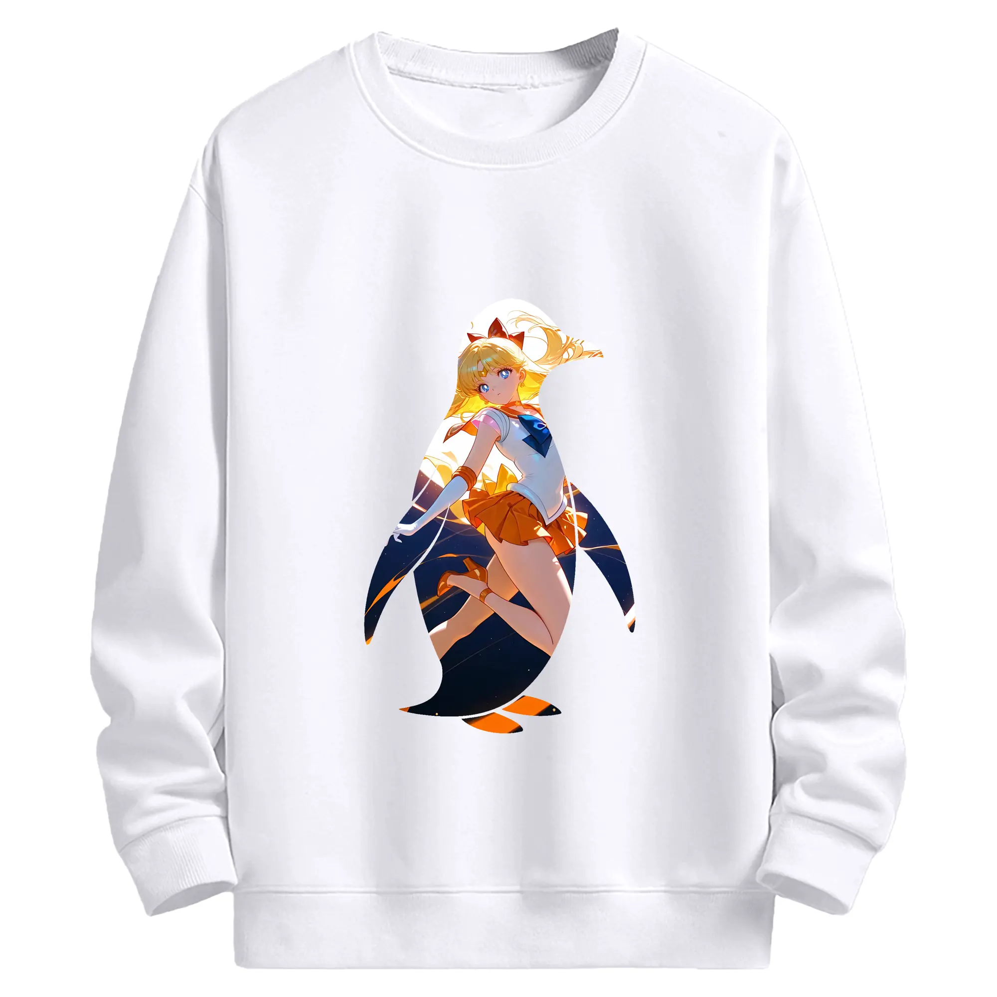 美少女戦士セーラームーン グッズ 愛野 美奈子 - 高品質 クルーネック スウェット ・ コットン59％ ポリエステル41％ ・ ユニセックス 長袖 トレーナー ・ カジュアル デイリー スポーツ 散歩用