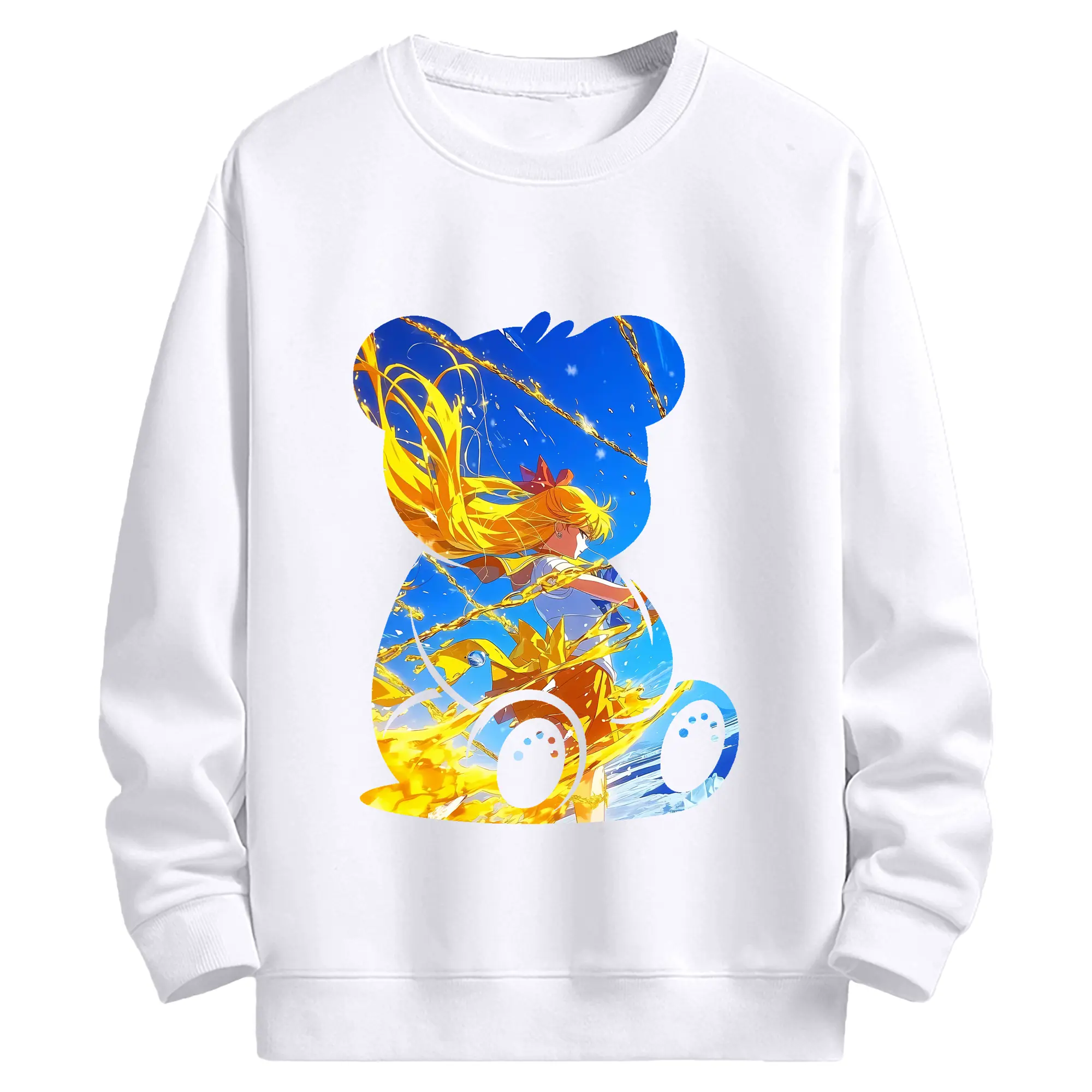美少女戦士セーラームーン グッズ 愛野 美奈子 - 高品質 クルーネック スウェット ・ コットン59％ ポリエステル41％ ・ ユニセックス 長袖 トレーナー ・ カジュアル デイリー スポーツ 散歩用