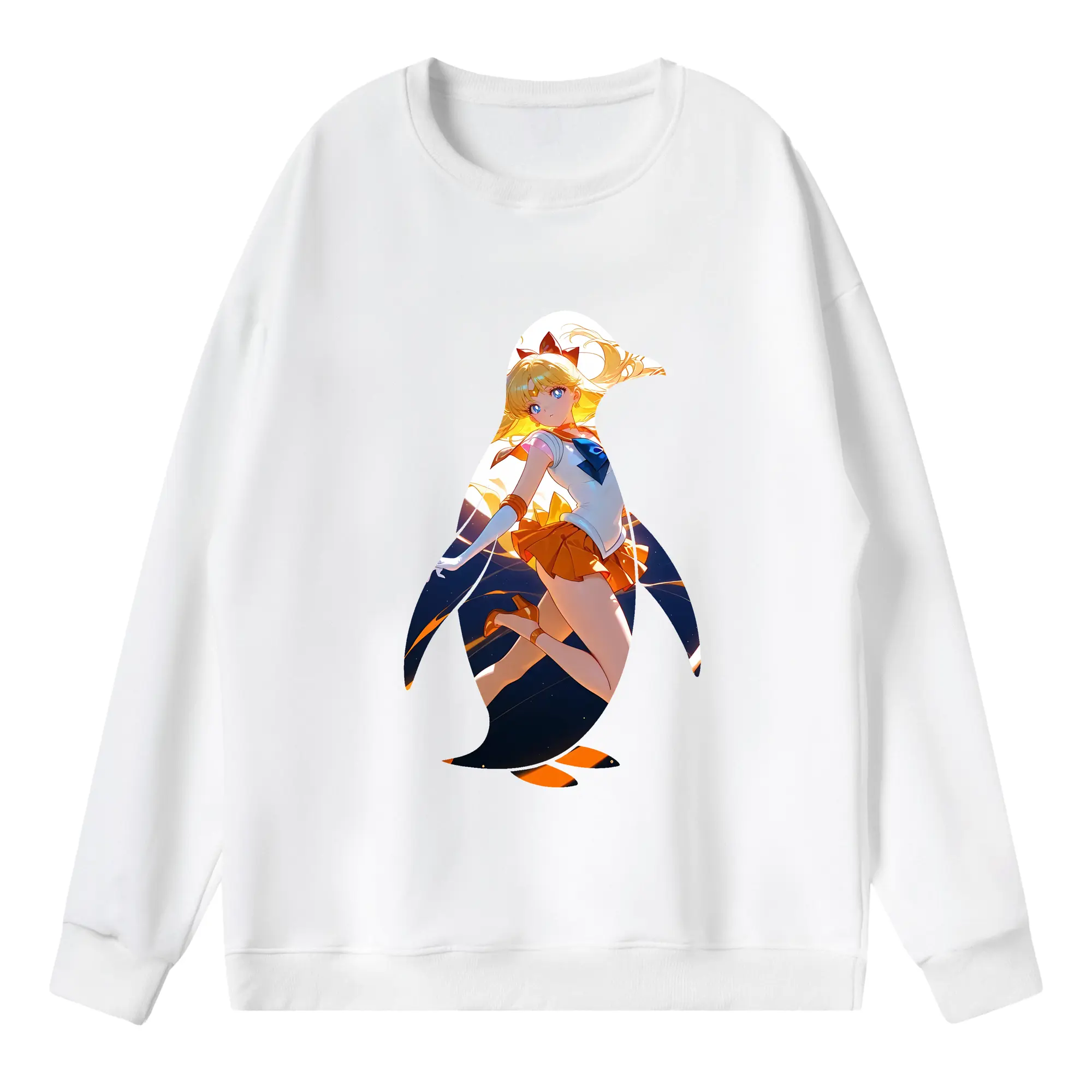 美少女戦士セーラームーン グッズ 愛野 美奈子 - 薄手 クルーネック スウェット 裏毛260g · ポリエステル 春秋向け カジュアル 男女兼用 · トレーナー デイリー スポーツ 散歩に最適