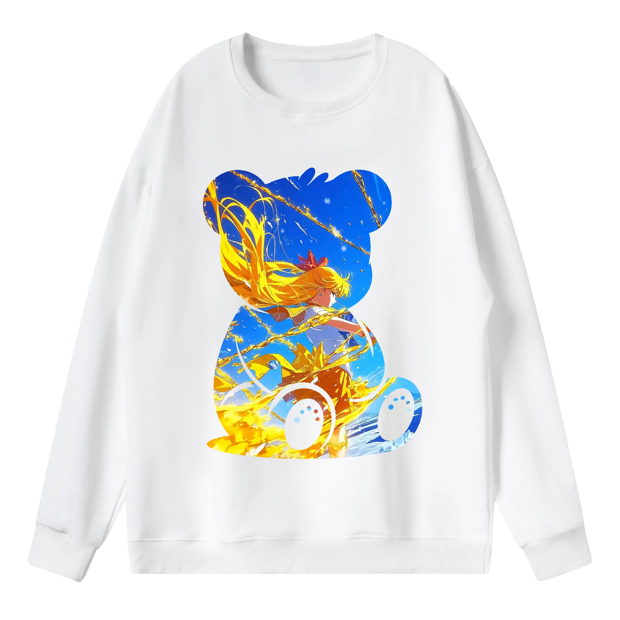 美少女戦士セーラームーン グッズ 愛野 美奈子 - 薄手 クルーネック スウェット 裏毛260g · ポリエステル 春秋向け カジュアル 男女兼用 · トレーナー デイリー スポーツ 散歩に最適