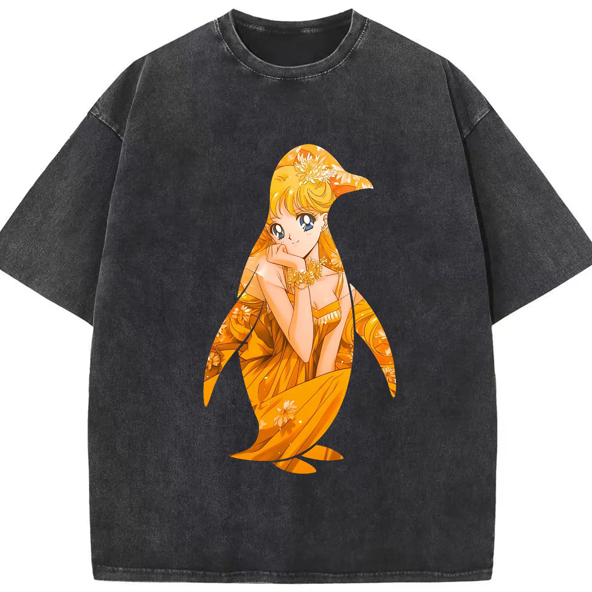 美少女戦士セーラームーン グッズ 愛野 美奈子 - 綿100％ ヴィンテージ風 半袖Tシャツ ・ フロントプリント ・ 柔らか肌触り ・ 通気性 快適 ・ スポーツ カジュアル 外出用