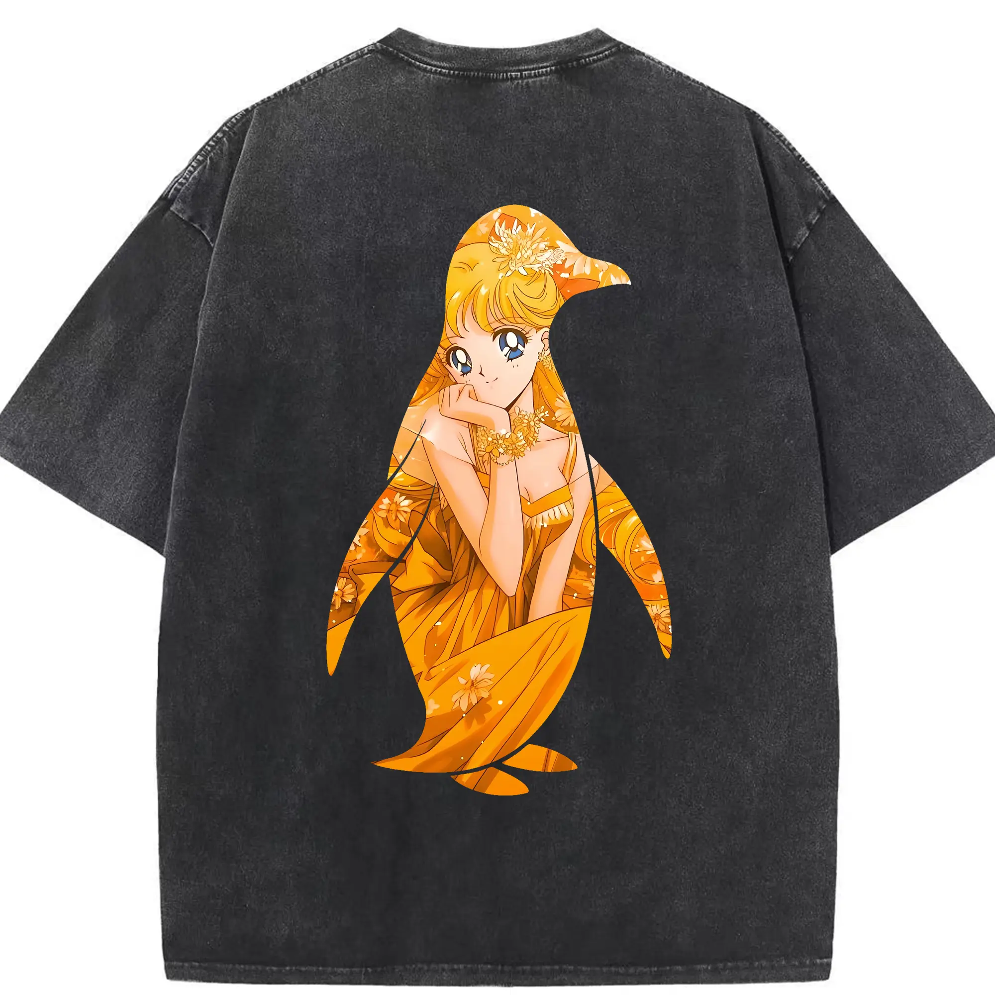 美少女戦士セーラームーン グッズ 愛野 美奈子 - 綿100％ ヴィンテージ風 半袖Tシャツ ・ 背面プリント ・ 柔らか肌触り ・ 通気性 快適 ・ スポーツ カジュアル 外出用