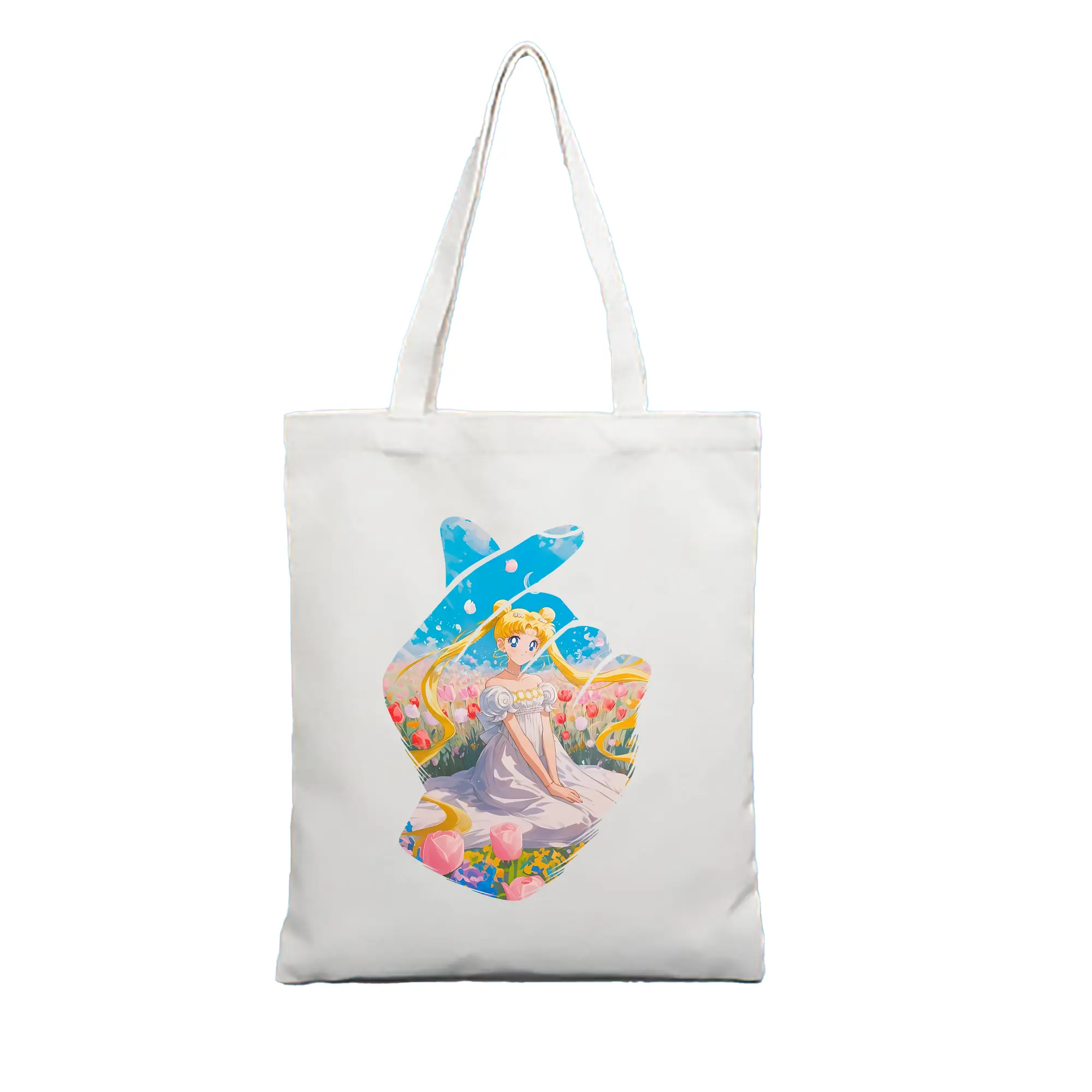 美少女戦士セーラームーン グッズ 愛野 美奈子 - 縦型キャンバス手提げバッグ（トートバッグ） ・ キャンバス素材 ・ ショッピング用 ・ 軽量 丈夫 お手入れ簡単