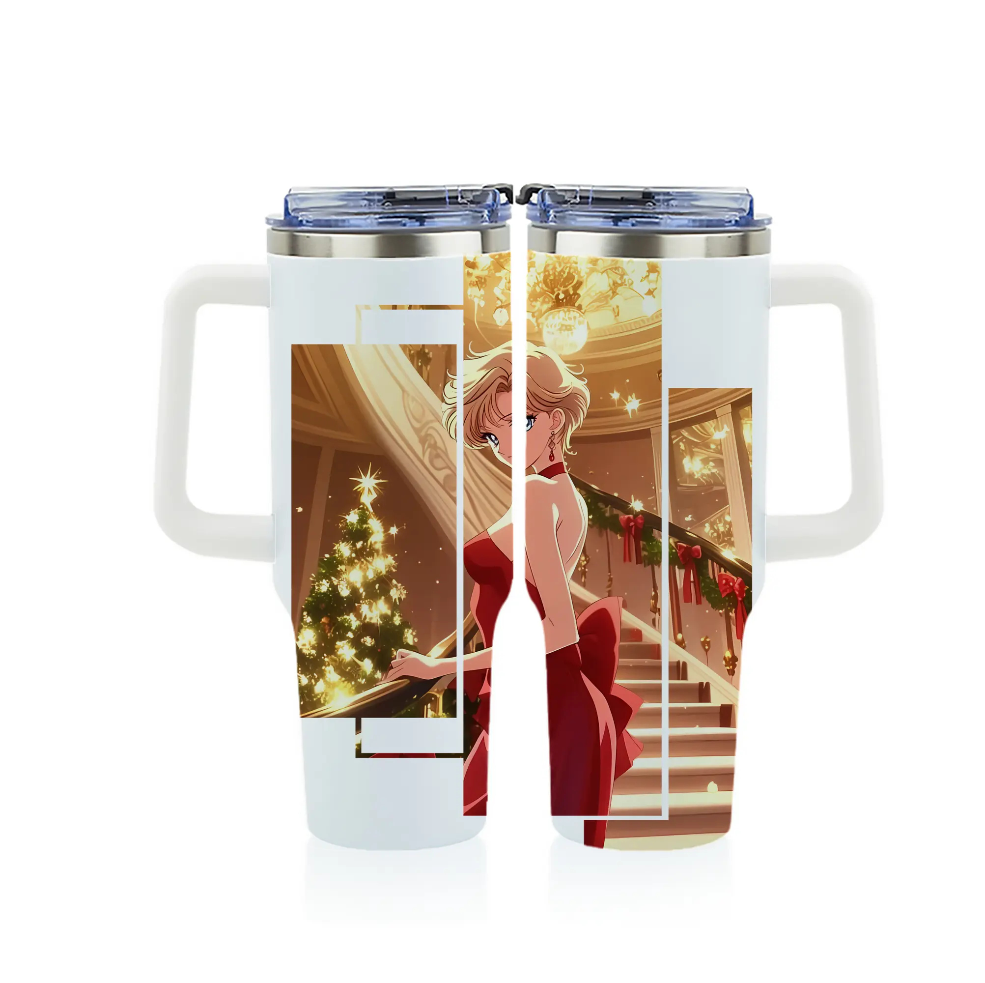 美少女戦士セーラームーン グッズ 天王 はるか - 1200mL フルプリント車用タンブラー ・ 304ステンレス 内側 ・ 201ステンレス 外側 ・ 保温 保冷 ・ 通勤 ドライブ アウトドア用