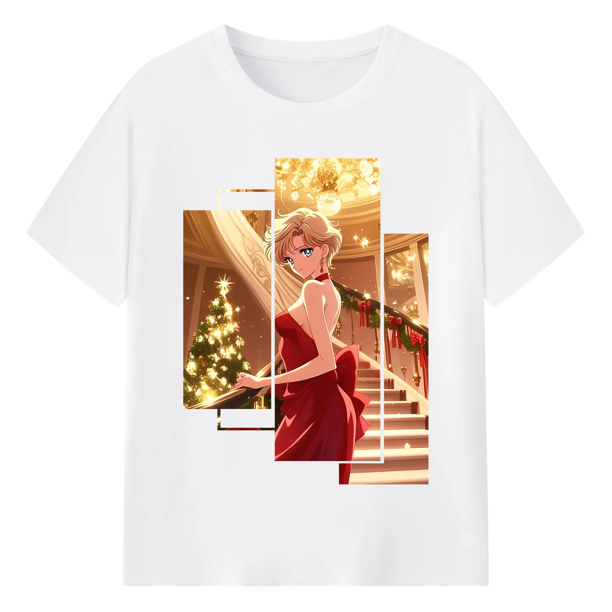 美少女戦士セーラームーン グッズ 天王 はるか - 綿100％ 半袖Tシャツ ・ フロントプリント ・ 快適 通気性 ・ 日常使い 散歩 スポーツ用