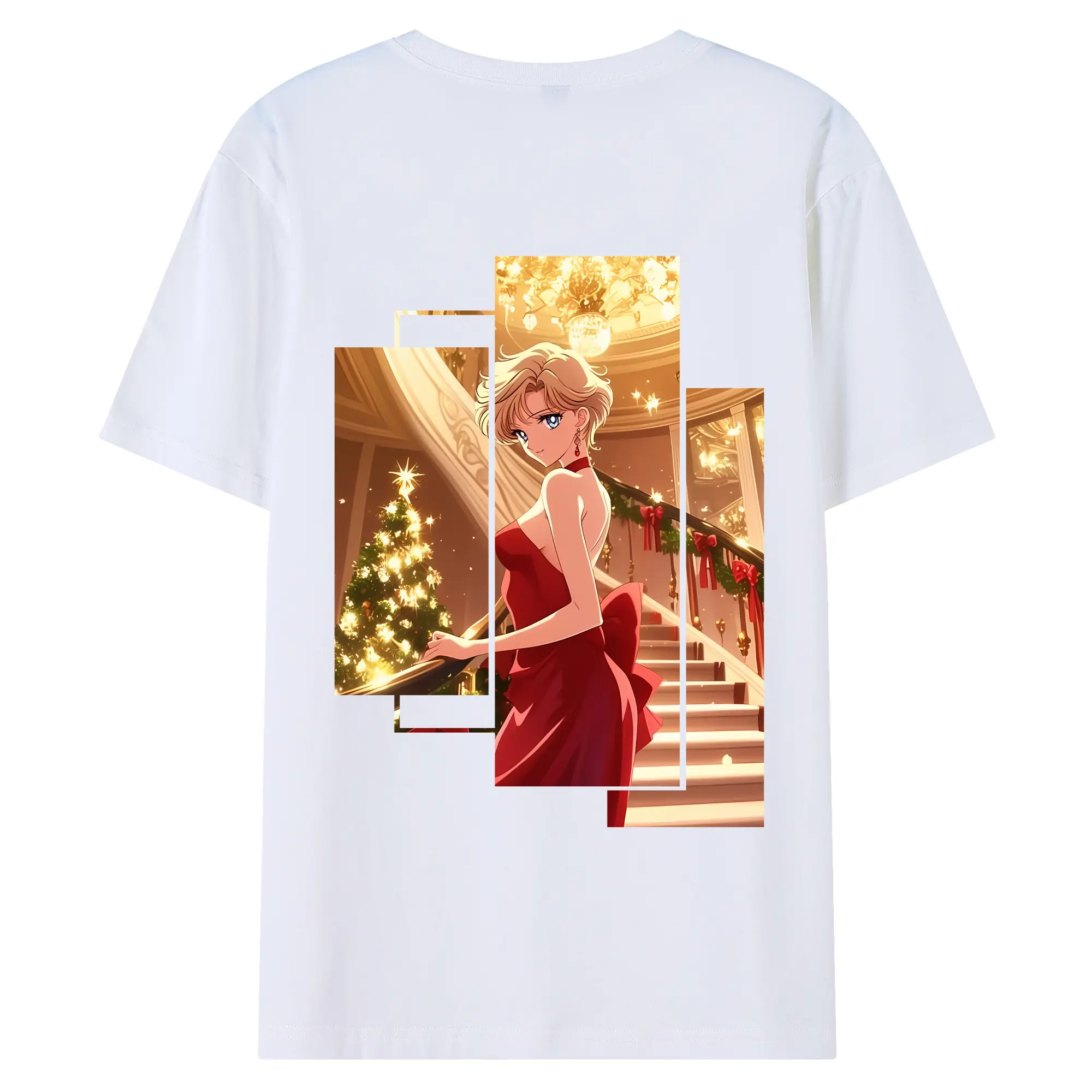 美少女戦士セーラームーン グッズ 天王 はるか - 綿100％ 半袖Tシャツ ・ バックプリント ・ 快適 通気性 ・ 日常使い 散歩 スポーツ用