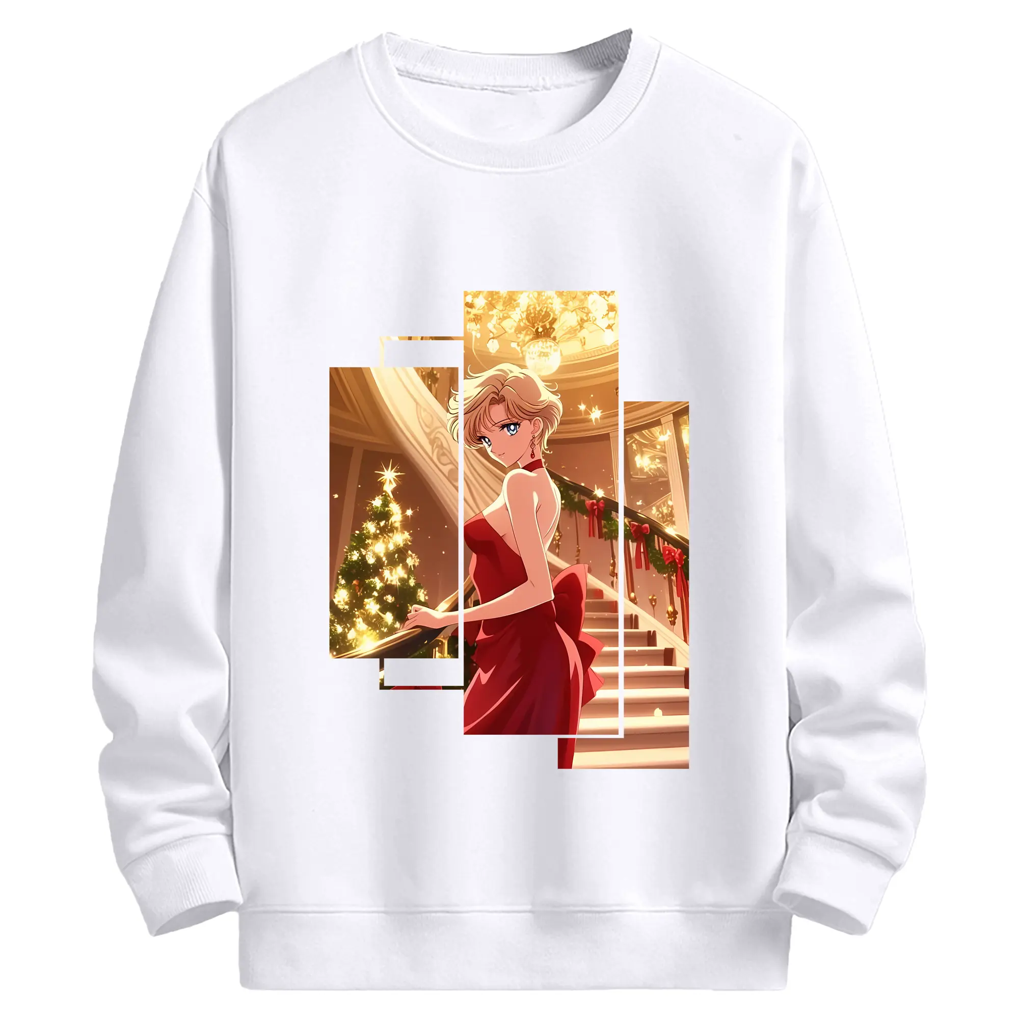 美少女戦士セーラームーン グッズ 天王 はるか - 高品質 クルーネック スウェット ・ コットン59％ ポリエステル41％ ・ ユニセックス 長袖 トレーナー ・ カジュアル デイリー スポーツ 散歩用