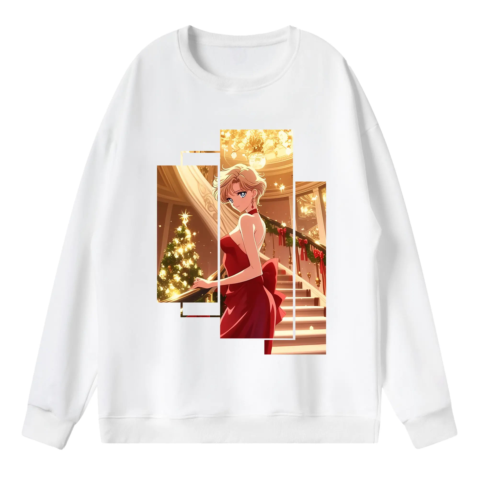 美少女戦士セーラームーン グッズ 天王 はるか - 薄手 クルーネック スウェット 裏毛260g · ポリエステル 春秋向け カジュアル 男女兼用 · トレーナー デイリー スポーツ 散歩に最適