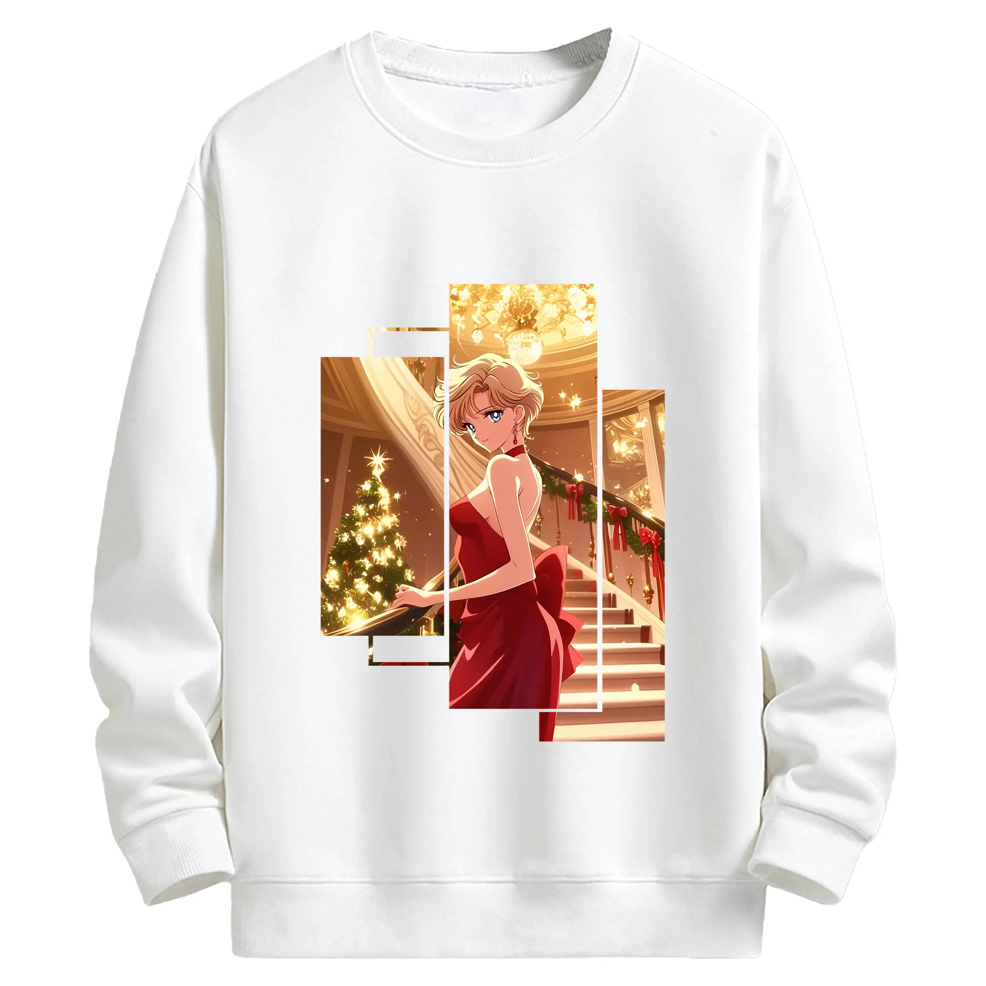 美少女戦士セーラームーン グッズ 天王 はるか - キッズ クルーネックスウェットシャツ ・ フロントプリント ・ 綿80％ ポリエステル20％ ・ 快適 通学 スポーツ 日常使い お散歩用