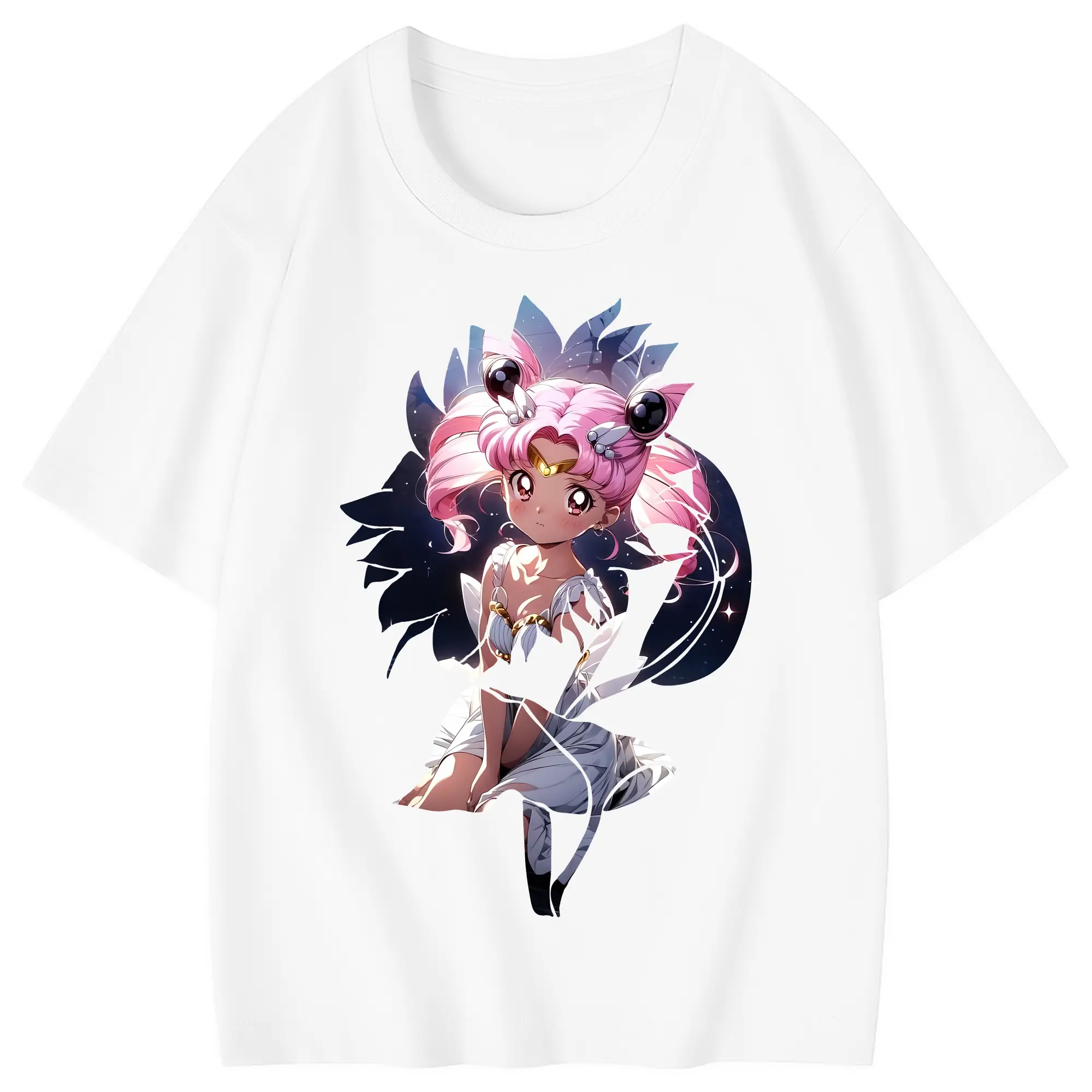 美少女戦士セーラームーン グッズ,ちびうさ - 綿100％ キッズTシャツ ・ フロントプリント ・ 快適 通気性 ・ スポーツ カジュアル 散歩用
