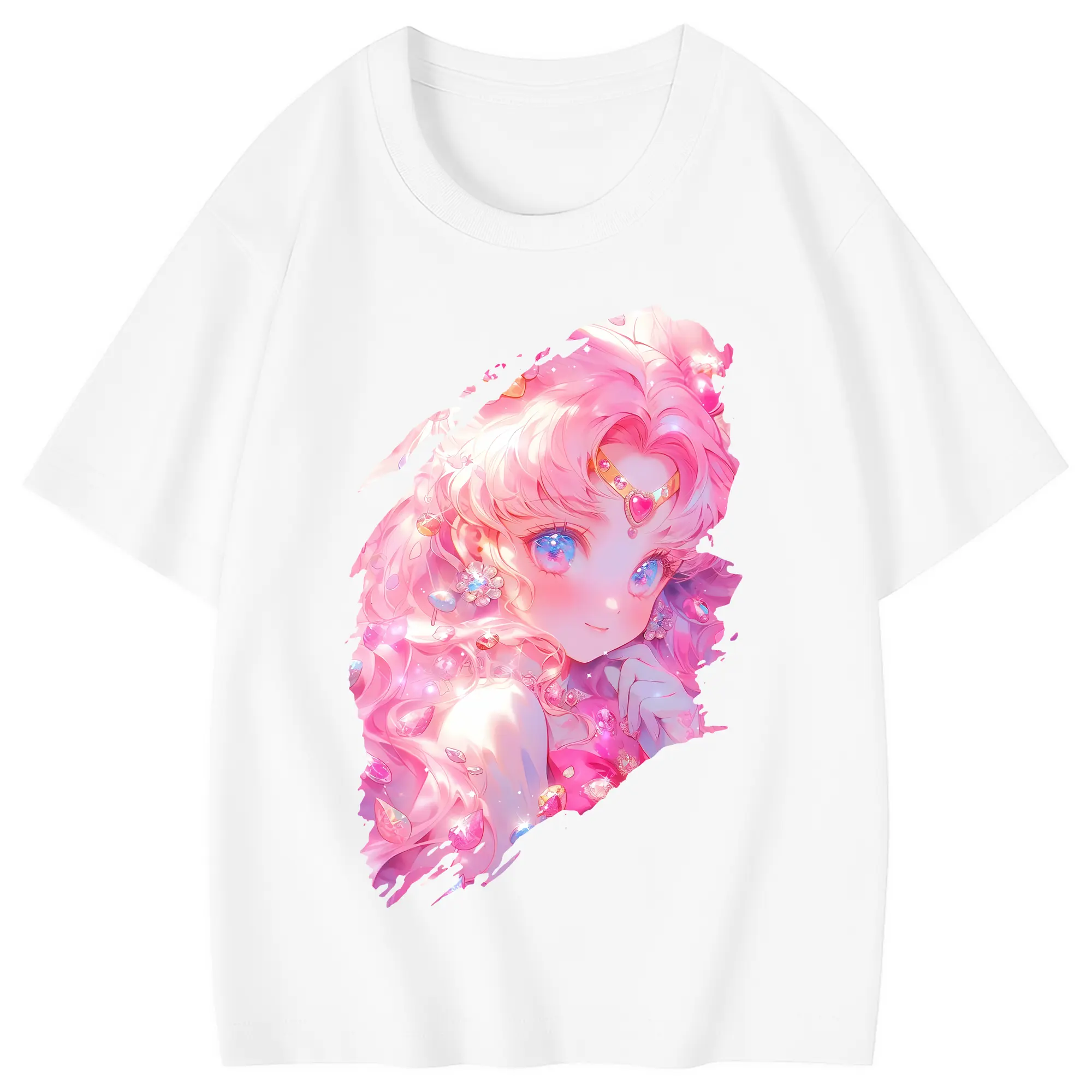 美少女戦士セーラームーン グッズ,ちびうさ - 綿100％ キッズTシャツ ・ フロントプリント ・ 快適 通気性 ・ スポーツ カジュアル 散歩用
