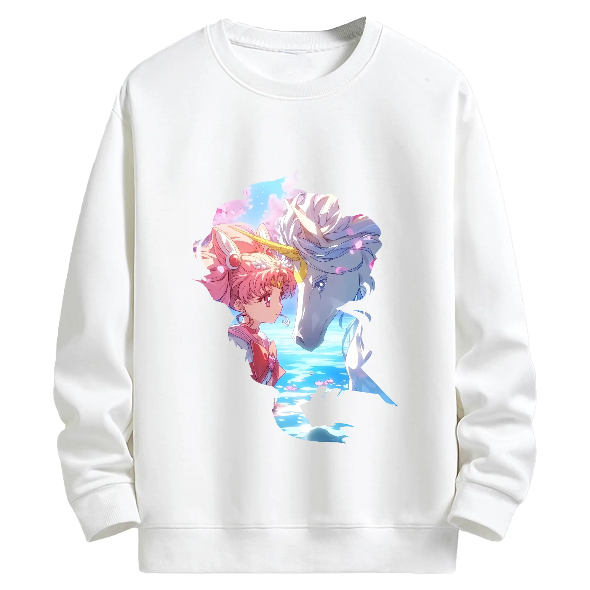 美少女戦士セーラームーン グッズ,ちびうさ - キッズ クルーネックスウェットシャツ ・ フロントプリント ・ 綿80％ ポリエステル20％ ・ 快適 通学 スポーツ 日常使い お散歩用
