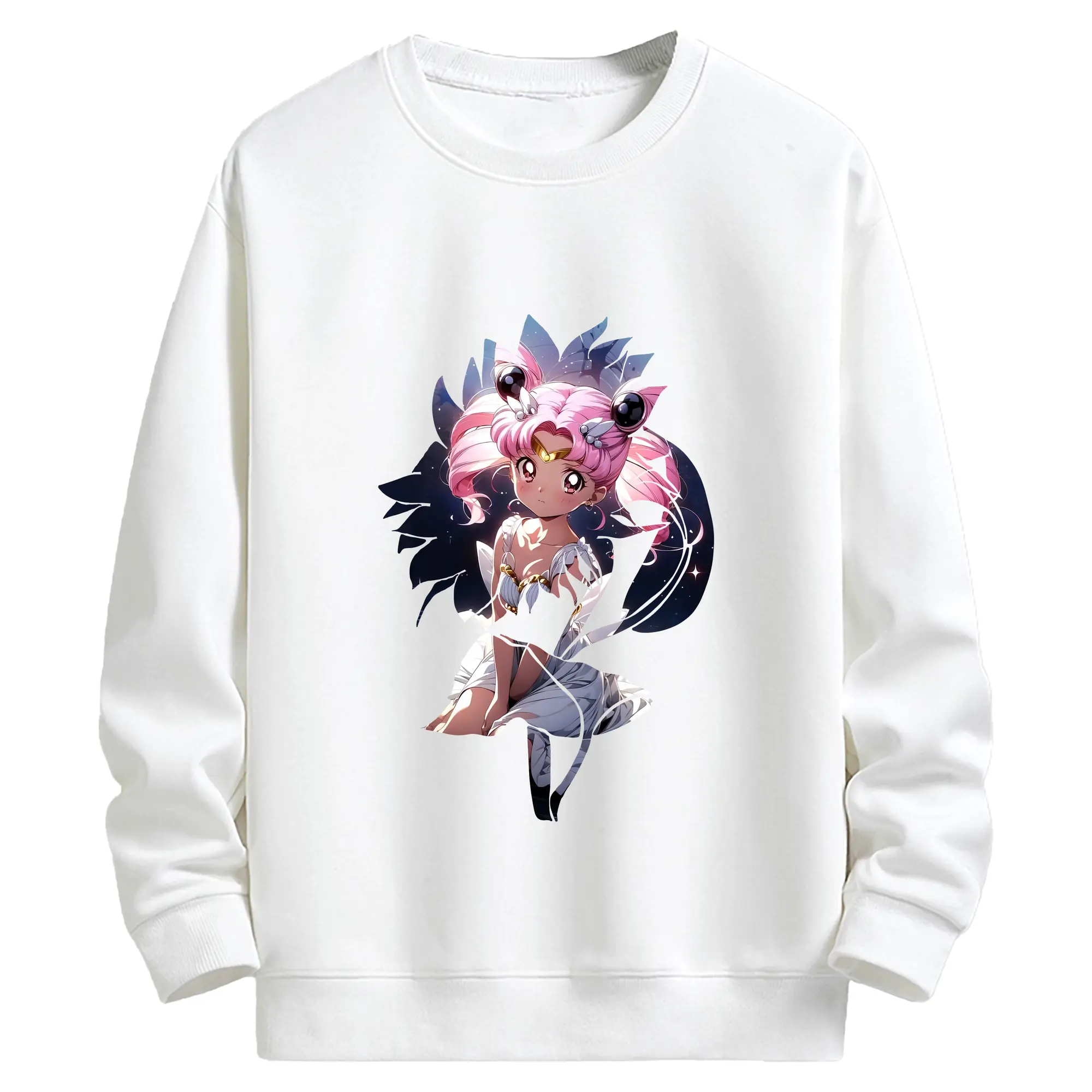 美少女戦士セーラームーン グッズ,ちびうさ - キッズ クルーネックスウェットシャツ ・ フロントプリント ・ 綿80％ ポリエステル20％ ・ 快適 通学 スポーツ 日常使い お散歩用