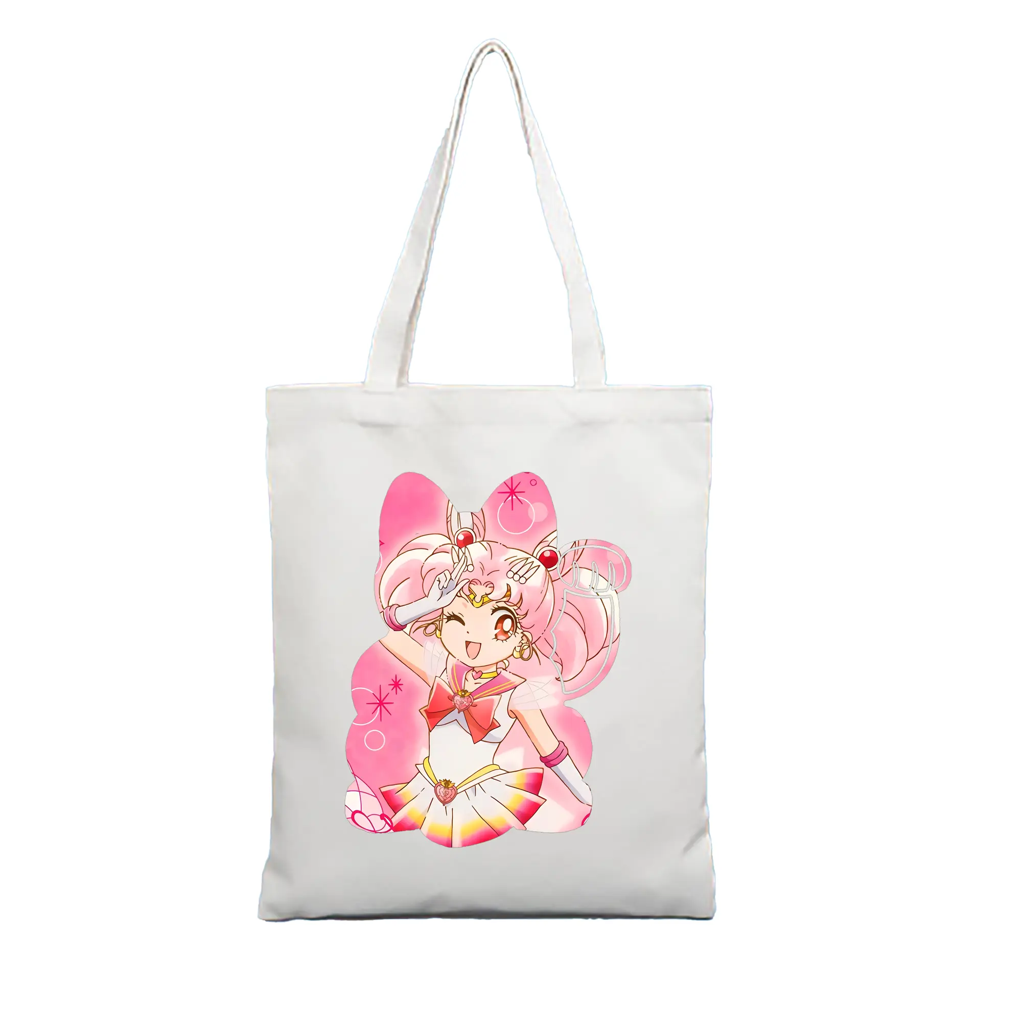 美少女戦士セーラームーン グッズ,ちびうさ - 縦型キャンバス手提げバッグ（トートバッグ） ・ キャンバス素材 ・ ショッピング用 ・ 軽量 丈夫 お手入れ簡単