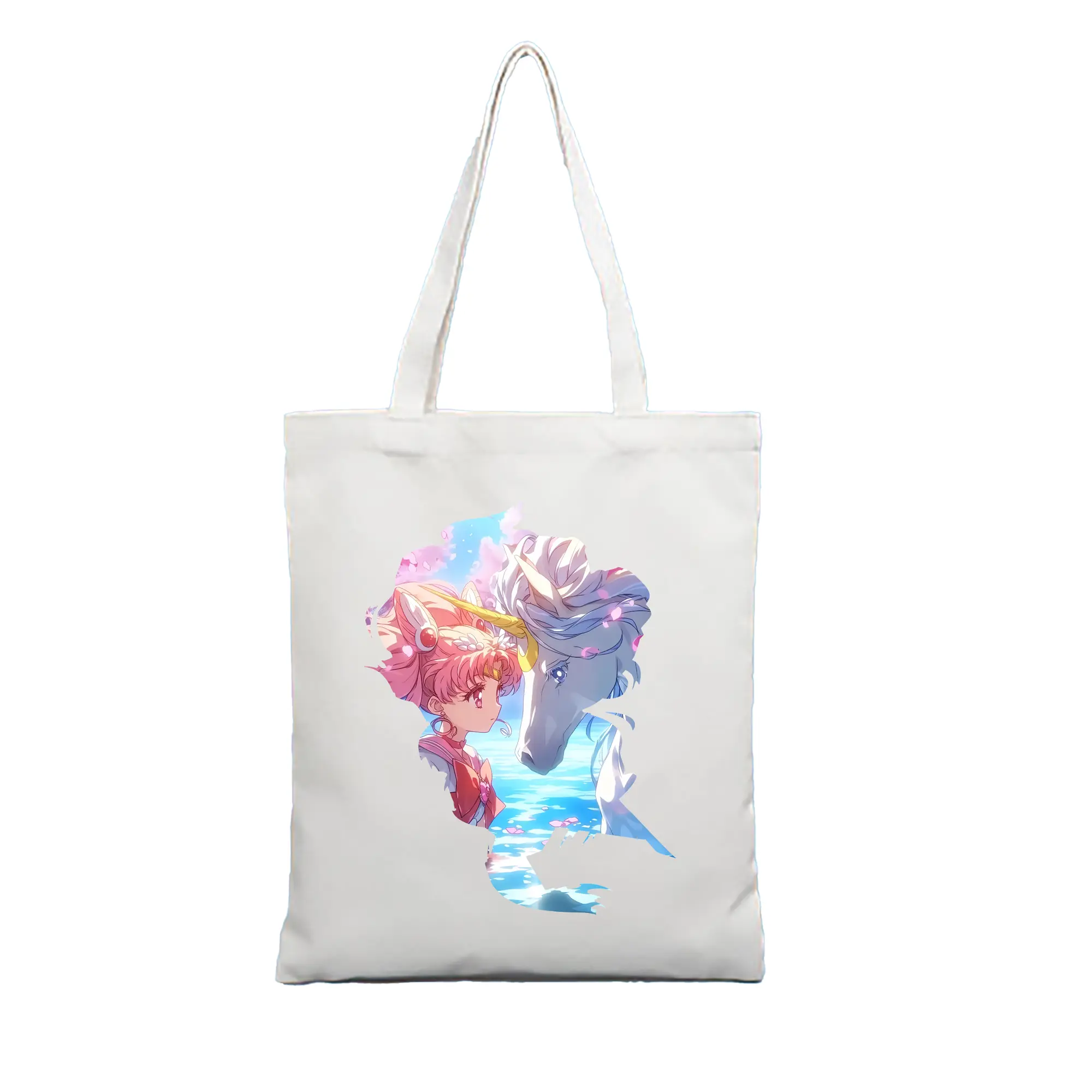 美少女戦士セーラームーン グッズ,ちびうさ - 縦型キャンバス手提げバッグ（トートバッグ） ・ キャンバス素材 ・ ショッピング用 ・ 軽量 丈夫 お手入れ簡単