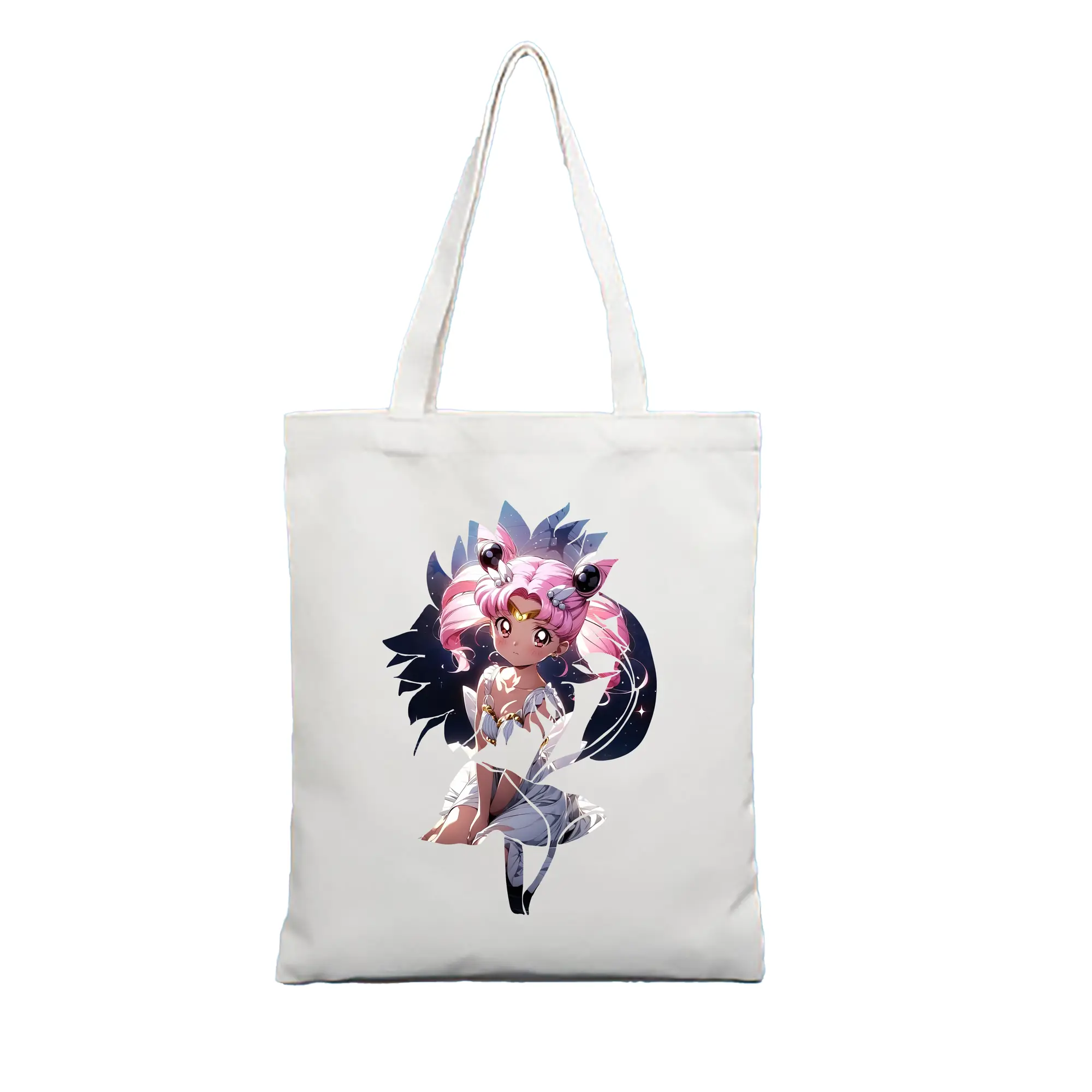 美少女戦士セーラームーン グッズ,ちびうさ - 縦型キャンバス手提げバッグ（トートバッグ） ・ キャンバス素材 ・ ショッピング用 ・ 軽量 丈夫 お手入れ簡単