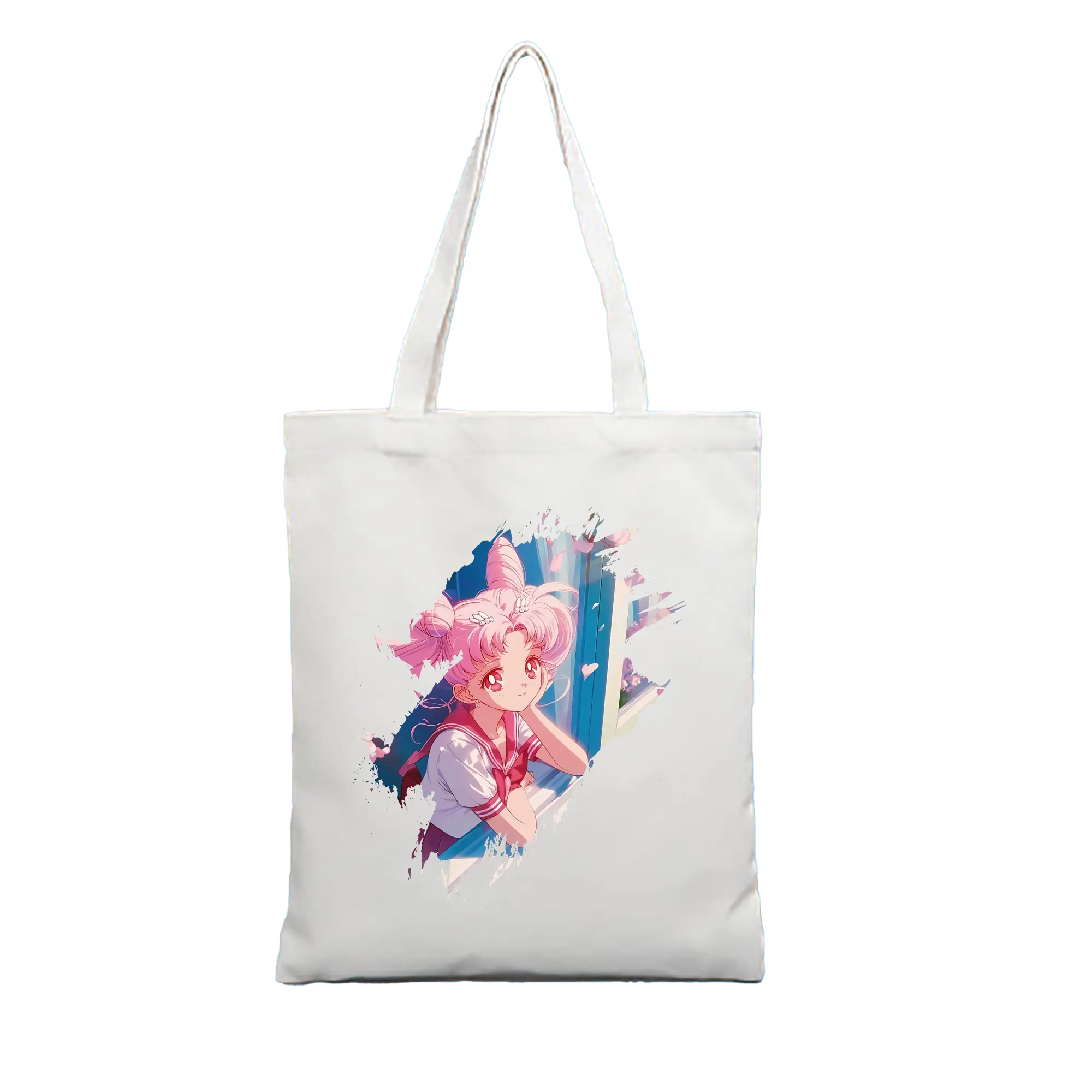 美少女戦士セーラームーン グッズ,ちびうさ - 縦型キャンバス手提げバッグ（トートバッグ） ・ キャンバス素材 ・ ショッピング用 ・ 軽量 丈夫 お手入れ簡単