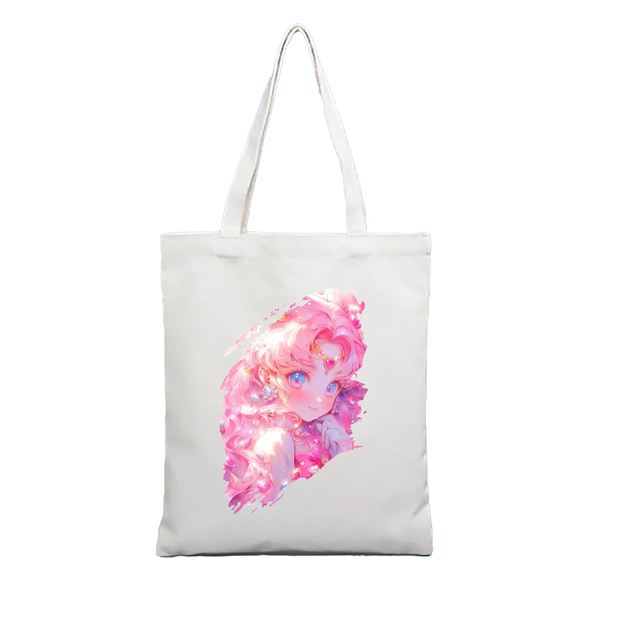 美少女戦士セーラームーン グッズ,ちびうさ - 縦型キャンバス手提げバッグ（トートバッグ） ・ キャンバス素材 ・ ショッピング用 ・ 軽量 丈夫 お手入れ簡単