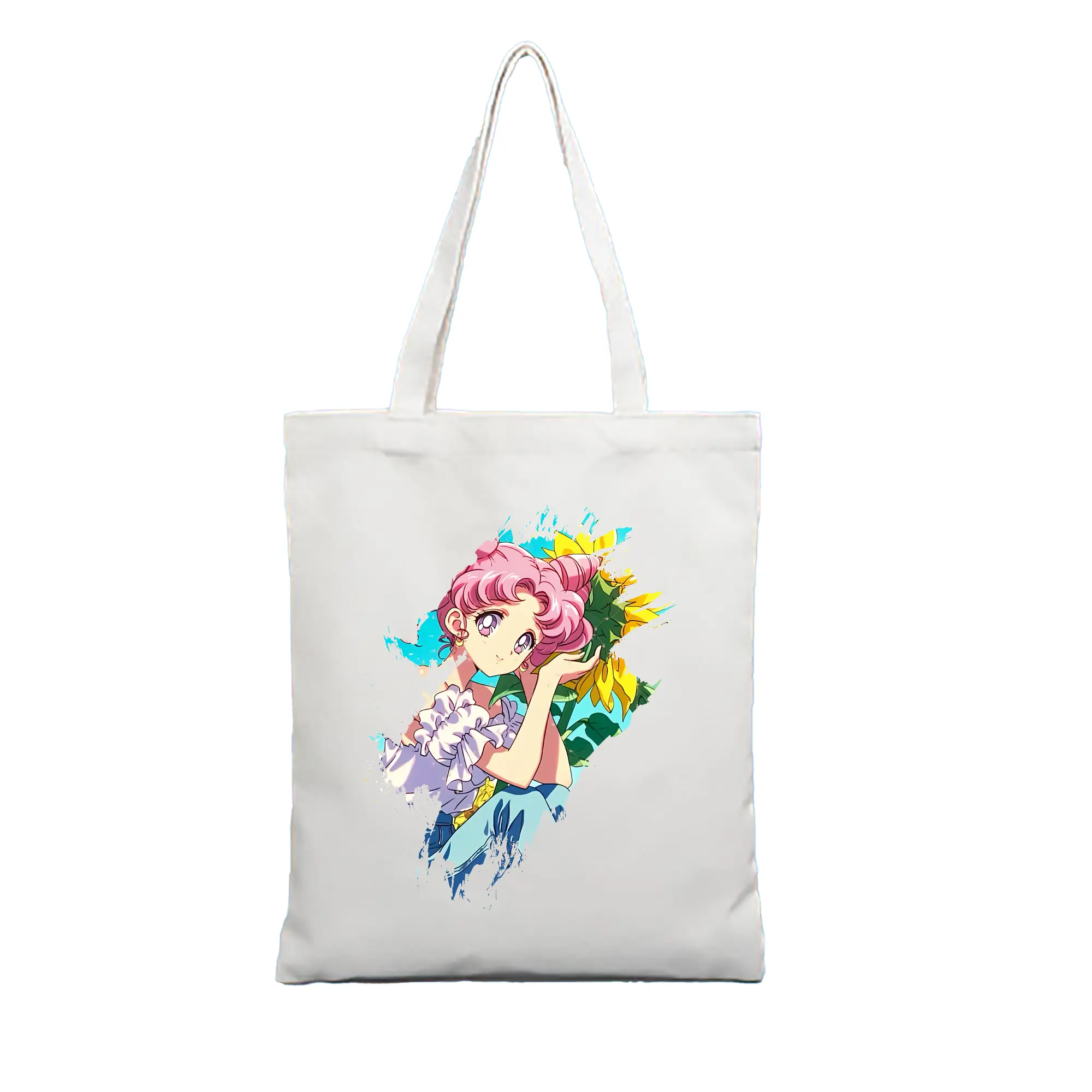 美少女戦士セーラームーン グッズ,ちびうさ - 縦型キャンバス手提げバッグ（トートバッグ） ・ キャンバス素材 ・ ショッピング用 ・ 軽量 丈夫 お手入れ簡単