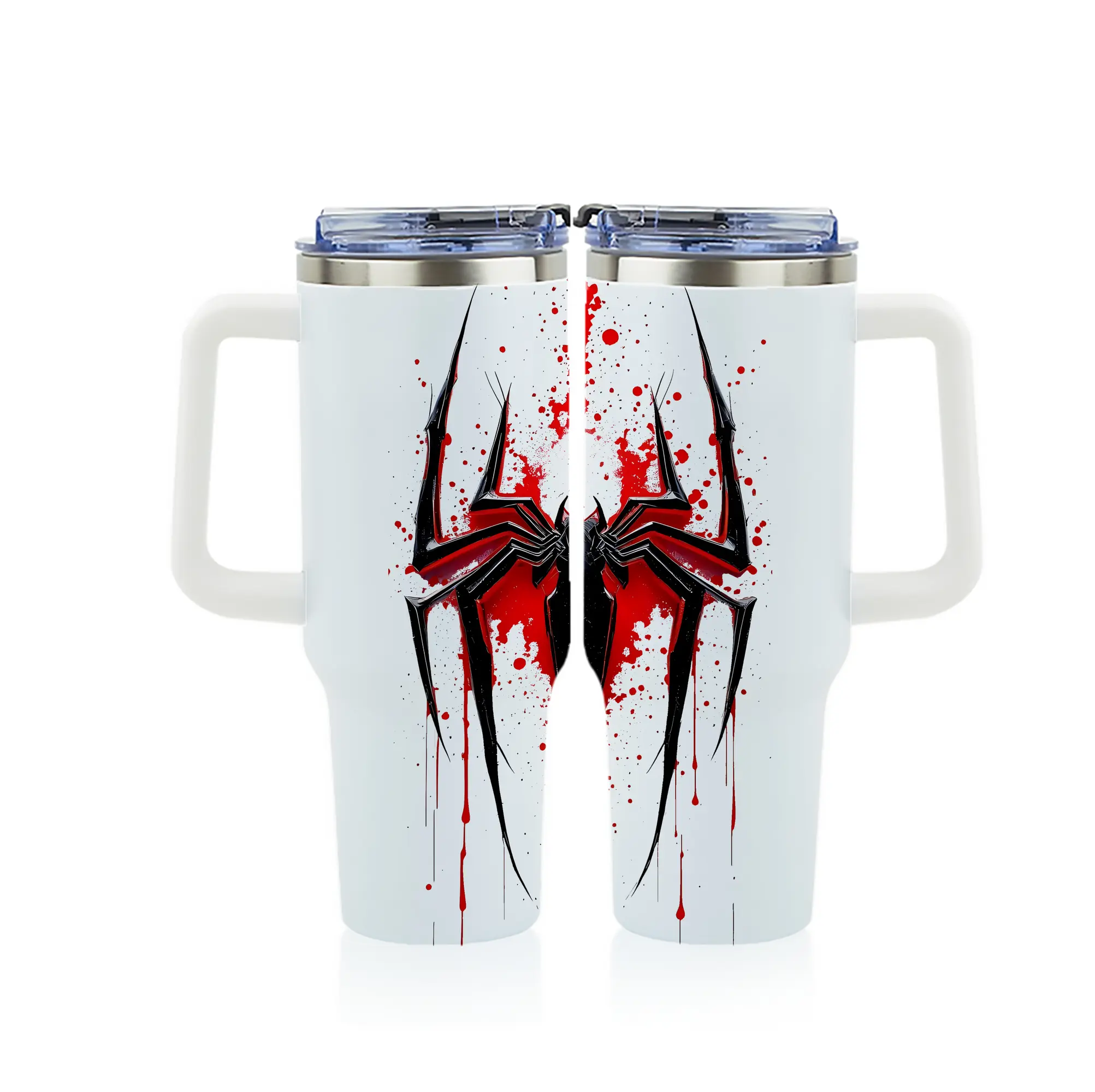 アベンジャーズ (Avenjāzu) グッズ スパイダーマン（Spider-Man） - 1200mL フルプリント車用タンブラー ・ 304ステンレス 内側 ・ 201ステンレス 外側 ・ 保温 保冷 ・ 通勤 ドライブ アウトドア用