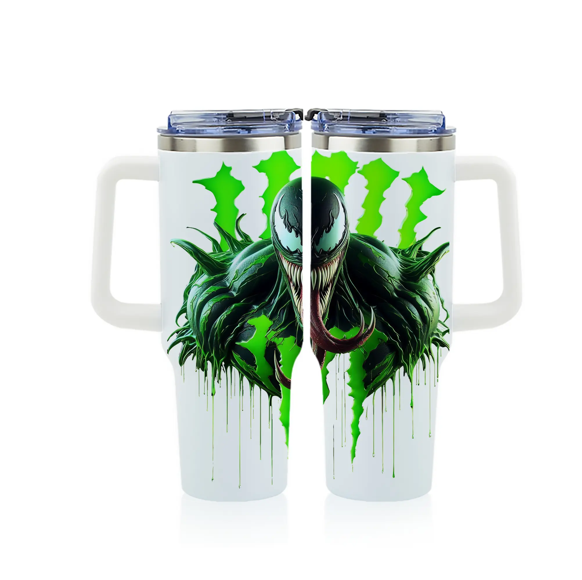 アベンジャーズ (Avenjāzu) グッズ スパイダーマン（Spider-Man） - 1200mL フルプリント車用タンブラー ・ 304ステンレス 内側 ・ 201ステンレス 外側 ・ 保温 保冷 ・ 通勤 ドライブ アウトドア用