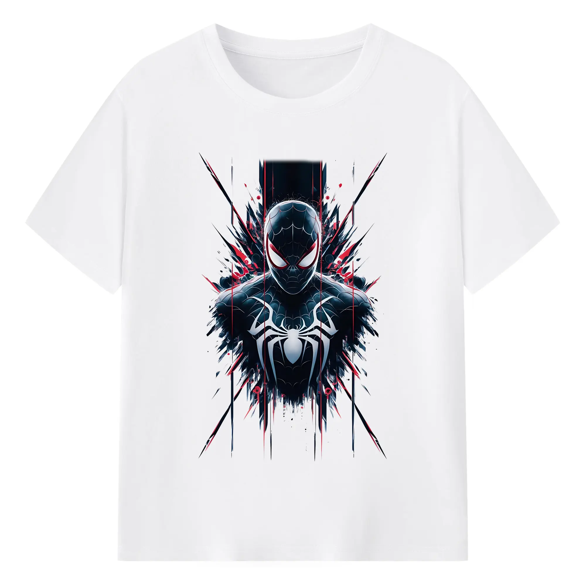 アベンジャーズ (Avenjāzu) グッズ スパイダーマン（Spider-Man） - 綿100％ 半袖Tシャツ ・ フロントプリント ・ 快適 通気性 ・ 日常使い 散歩 スポーツ用