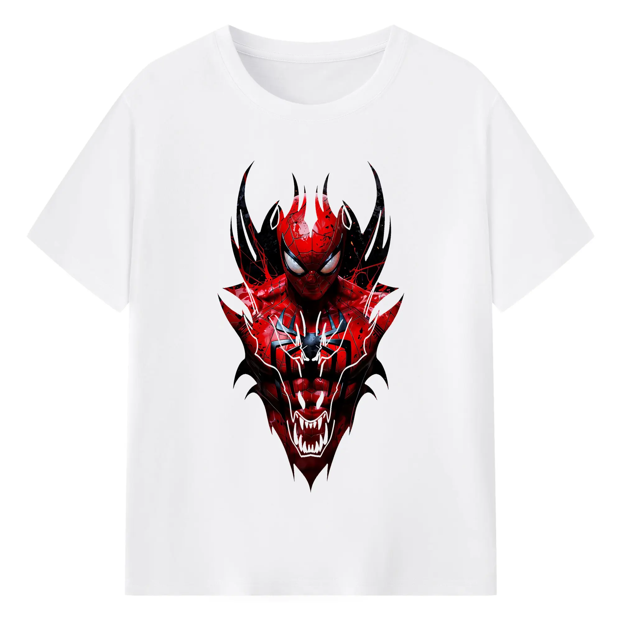 アベンジャーズ (Avenjāzu) グッズ スパイダーマン（Spider-Man） - 綿100％ 半袖Tシャツ ・ フロントプリント ・ 快適 通気性 ・ 日常使い 散歩 スポーツ用