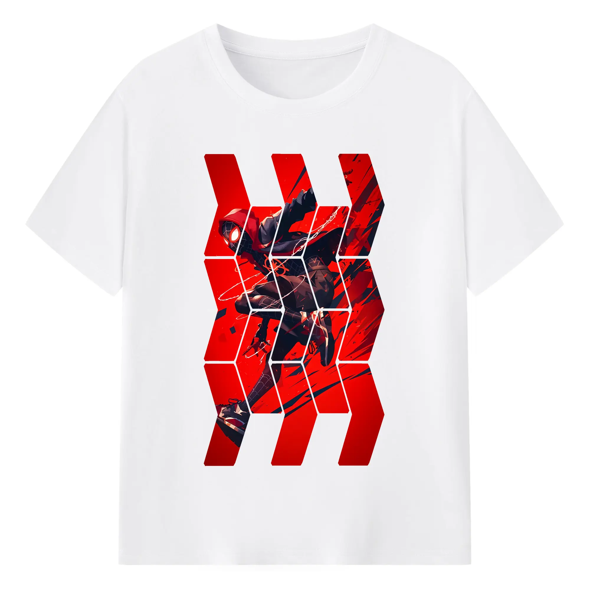アベンジャーズ (Avenjāzu) グッズ スパイダーマン（Spider-Man） - 綿100％ 半袖Tシャツ ・ フロントプリント ・ 快適 通気性 ・ 日常使い 散歩 スポーツ用