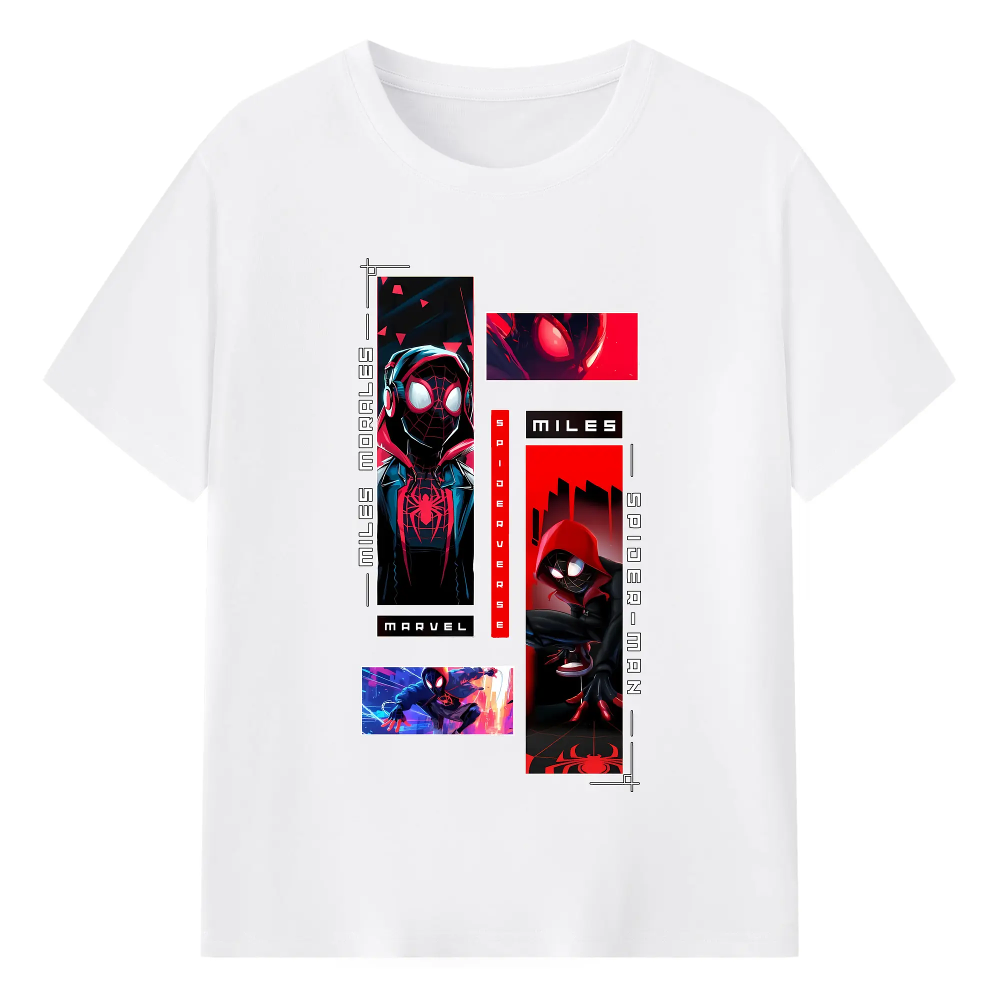 アベンジャーズ (Avenjāzu) グッズ スパイダーマン（Spider-Man） - 綿100％ 半袖Tシャツ ・ フロントプリント ・ 快適 通気性 ・ 日常使い 散歩 スポーツ用