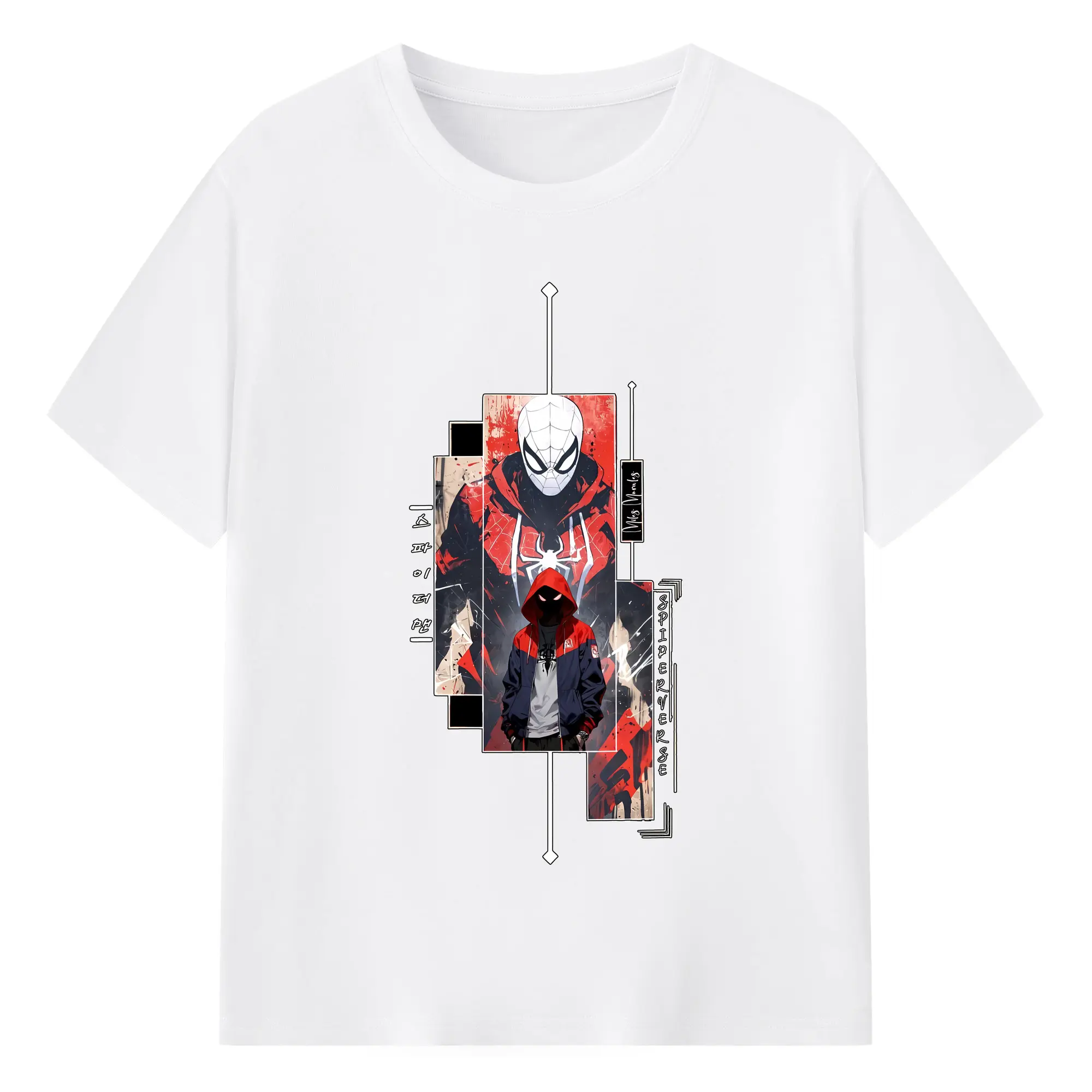 アベンジャーズ (Avenjāzu) グッズ スパイダーマン（Spider-Man） - 綿100％ 半袖Tシャツ ・ フロントプリント ・ 快適 通気性 ・ 日常使い 散歩 スポーツ用