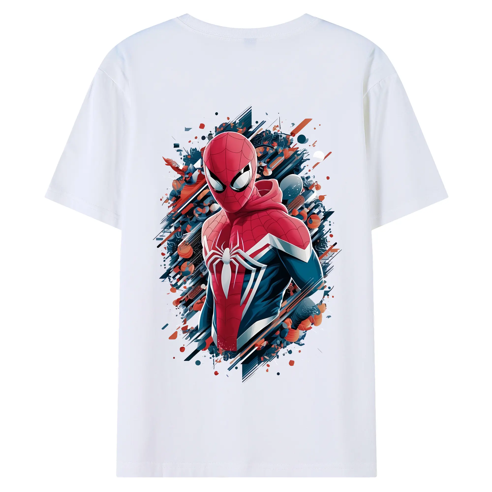アベンジャーズ (Avenjāzu) グッズ スパイダーマン（Spider-Man） - 綿100％ 半袖Tシャツ ・ バックプリント ・ 快適 通気性 ・ 日常使い 散歩 スポーツ用