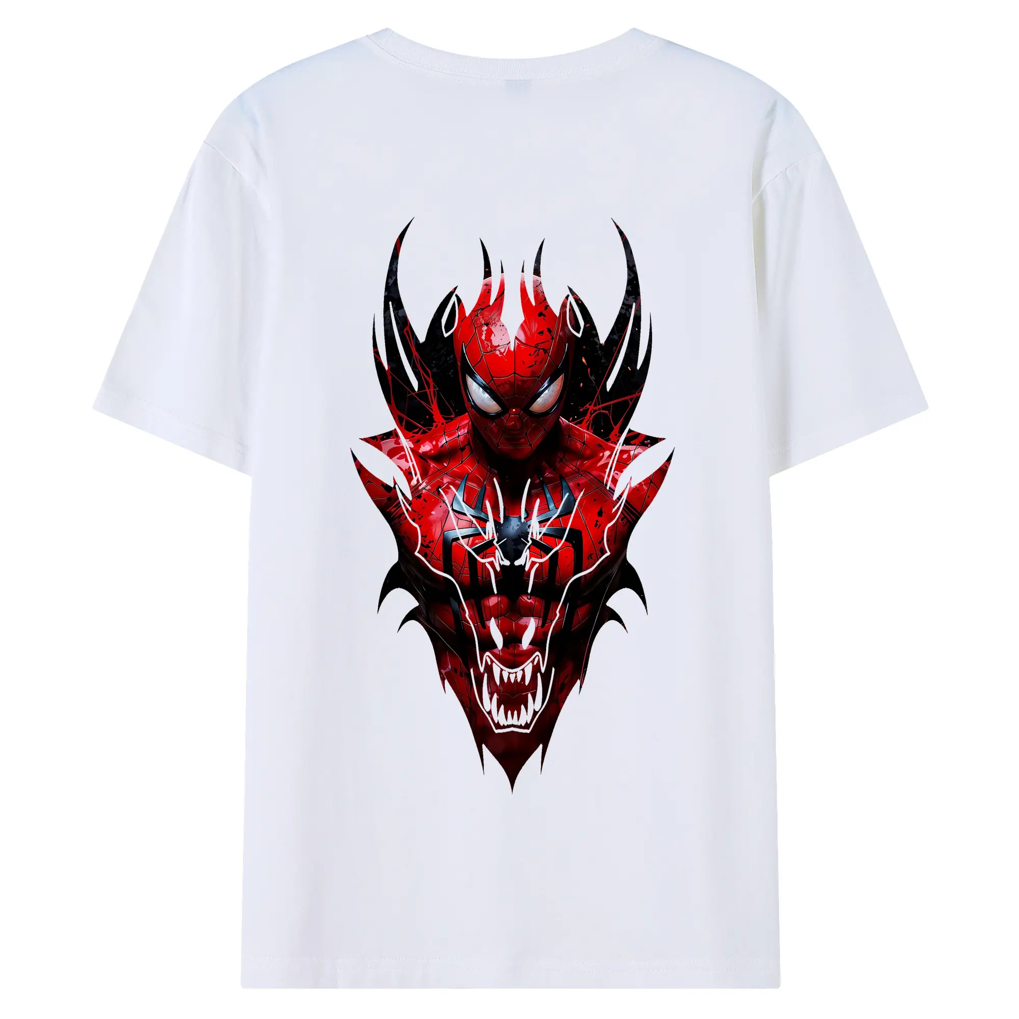 アベンジャーズ (Avenjāzu) グッズ スパイダーマン（Spider-Man） - 綿100％ 半袖Tシャツ ・ バックプリント ・ 快適 通気性 ・ 日常使い 散歩 スポーツ用