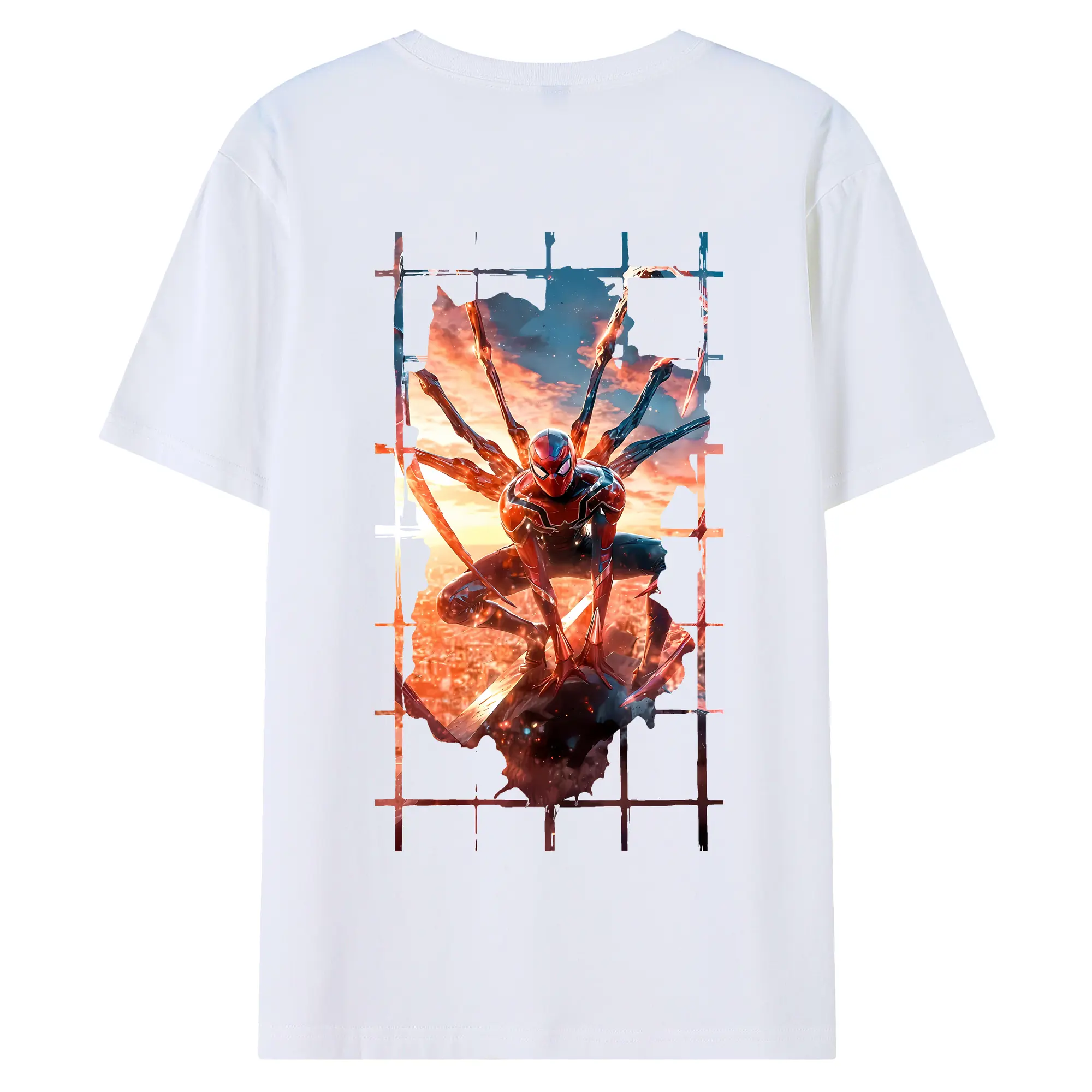 アベンジャーズ (Avenjāzu) グッズ スパイダーマン（Spider-Man） - 綿100％ 半袖Tシャツ ・ バックプリント ・ 快適 通気性 ・ 日常使い 散歩 スポーツ用
