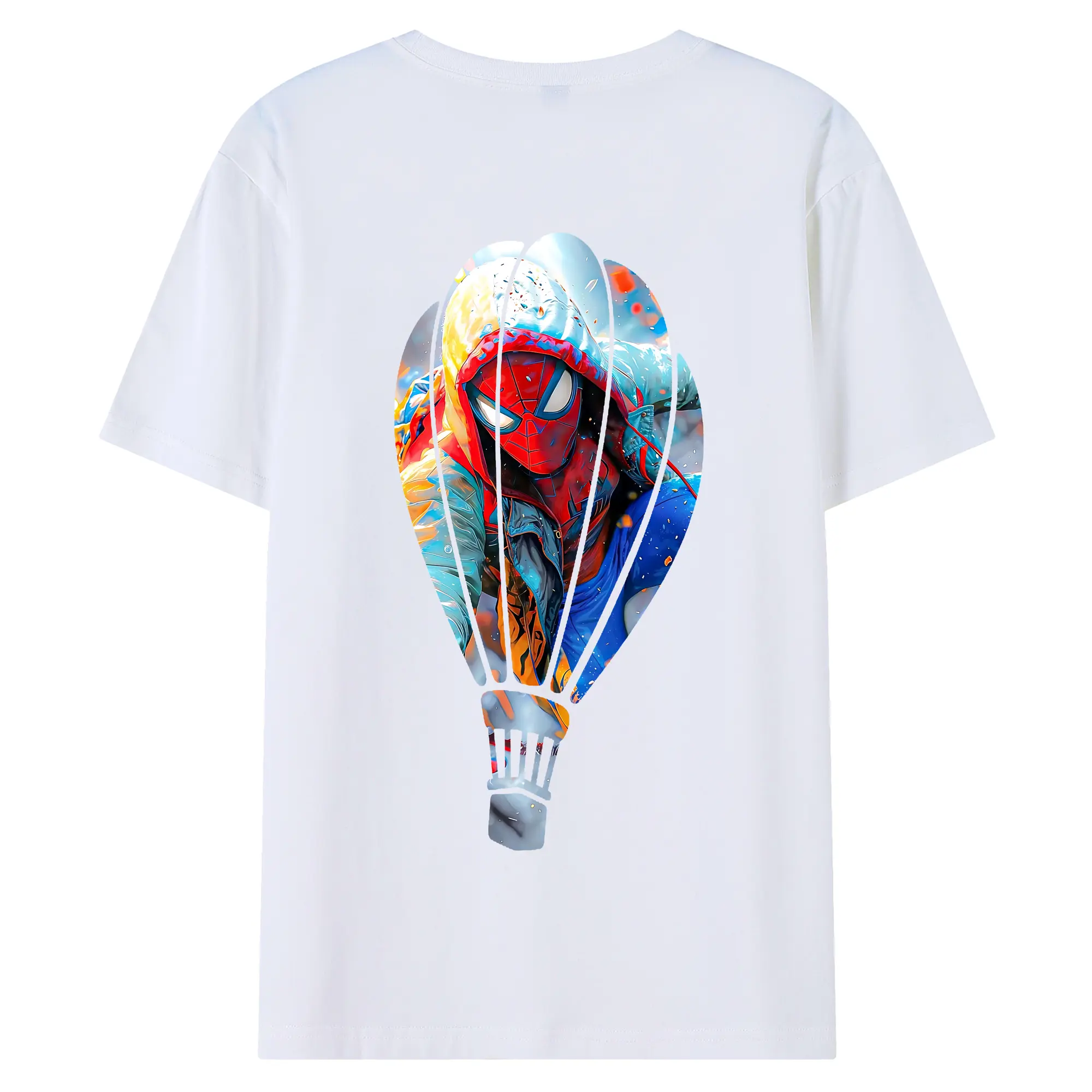 アベンジャーズ (Avenjāzu) グッズ スパイダーマン（Spider-Man） - 綿100％ 半袖Tシャツ ・ バックプリント ・ 快適 通気性 ・ 日常使い 散歩 スポーツ用