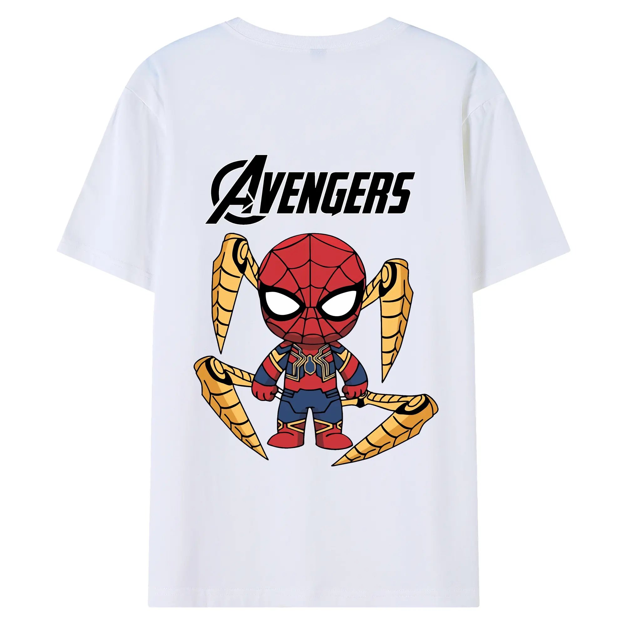 アベンジャーズ (Avenjāzu) グッズ スパイダーマン（Spider-Man） - 綿100％ 半袖Tシャツ ・ バックプリント ・ 快適 通気性 ・ 日常使い 散歩 スポーツ用