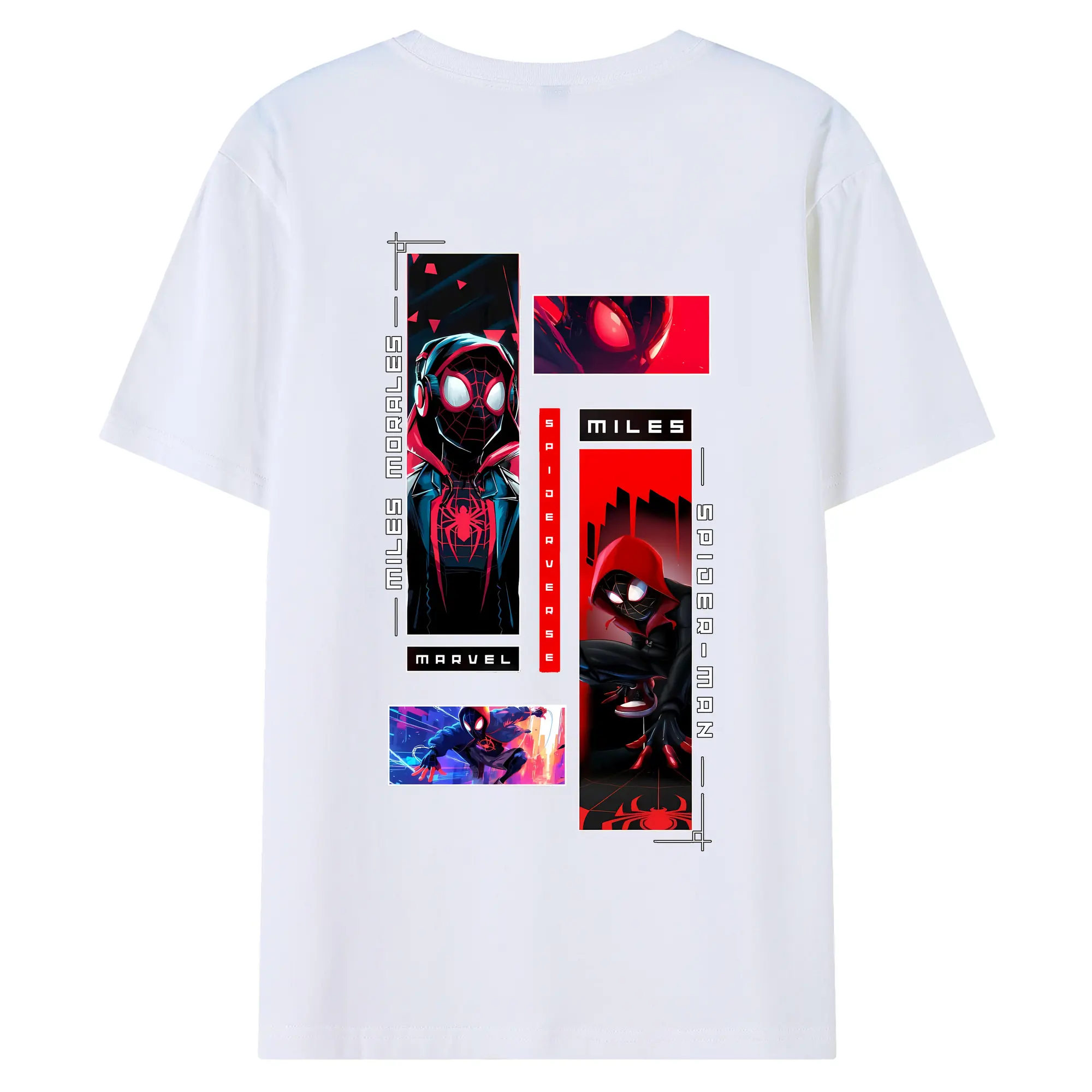 アベンジャーズ (Avenjāzu) グッズ スパイダーマン（Spider-Man） - 綿100％ 半袖Tシャツ ・ バックプリント ・ 快適 通気性 ・ 日常使い 散歩 スポーツ用