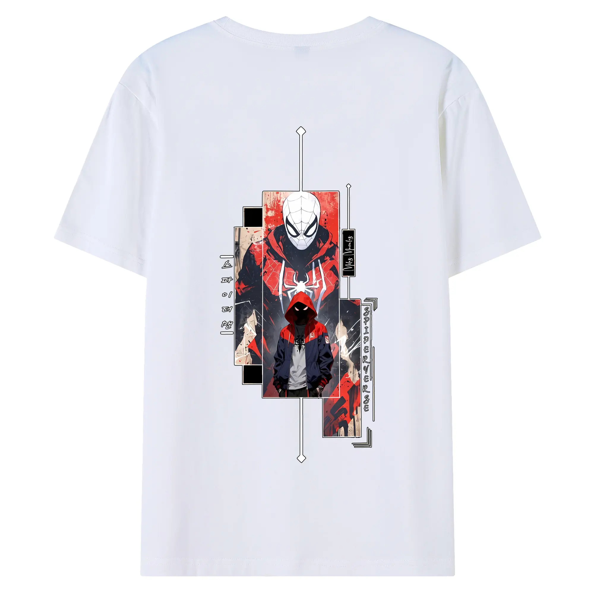 アベンジャーズ (Avenjāzu) グッズ スパイダーマン（Spider-Man） - 綿100％ 半袖Tシャツ ・ バックプリント ・ 快適 通気性 ・ 日常使い 散歩 スポーツ用