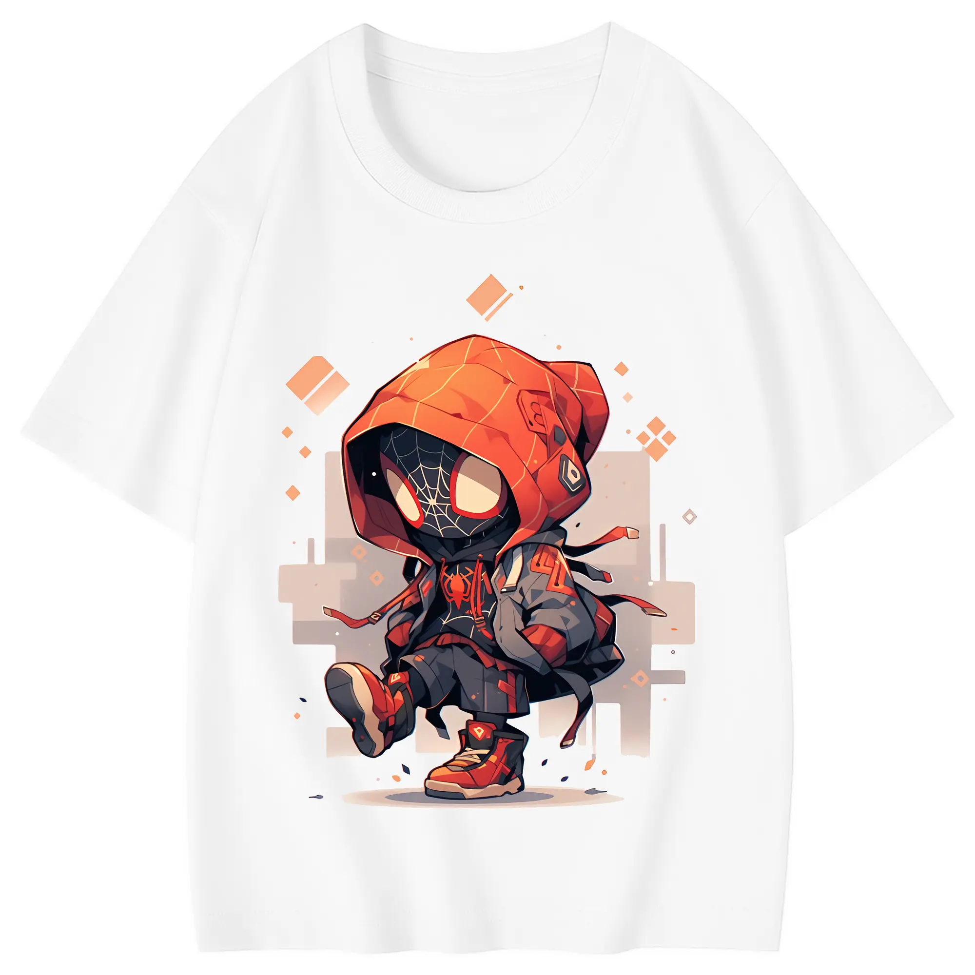 アベンジャーズ (Avenjāzu) グッズ スパイダーマン（Spider-Man） - 綿100％ キッズTシャツ ・ フロントプリント ・ 快適 通気性 ・ スポーツ カジュアル 散歩用