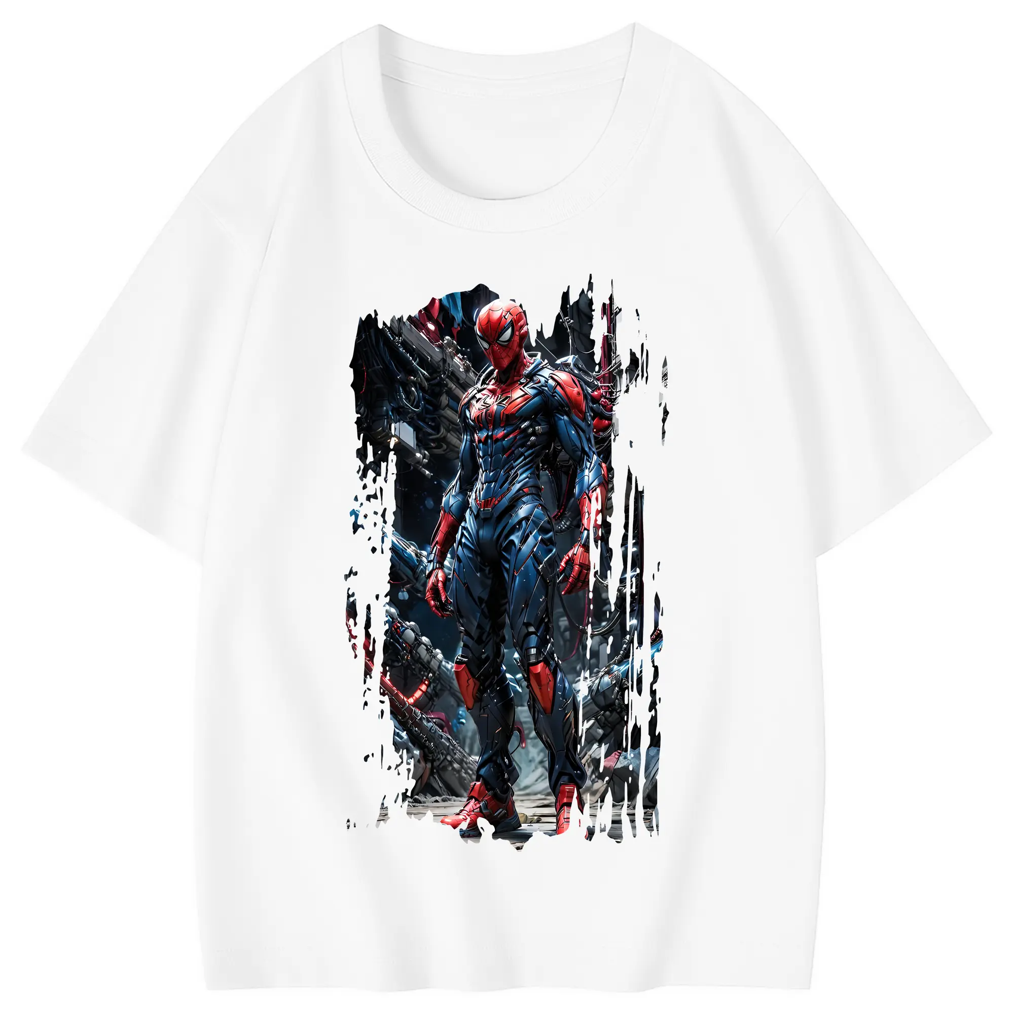 アベンジャーズ (Avenjāzu) グッズ スパイダーマン（Spider-Man） - 綿100％ キッズTシャツ ・ フロントプリント ・ 快適 通気性 ・ スポーツ カジュアル 散歩用