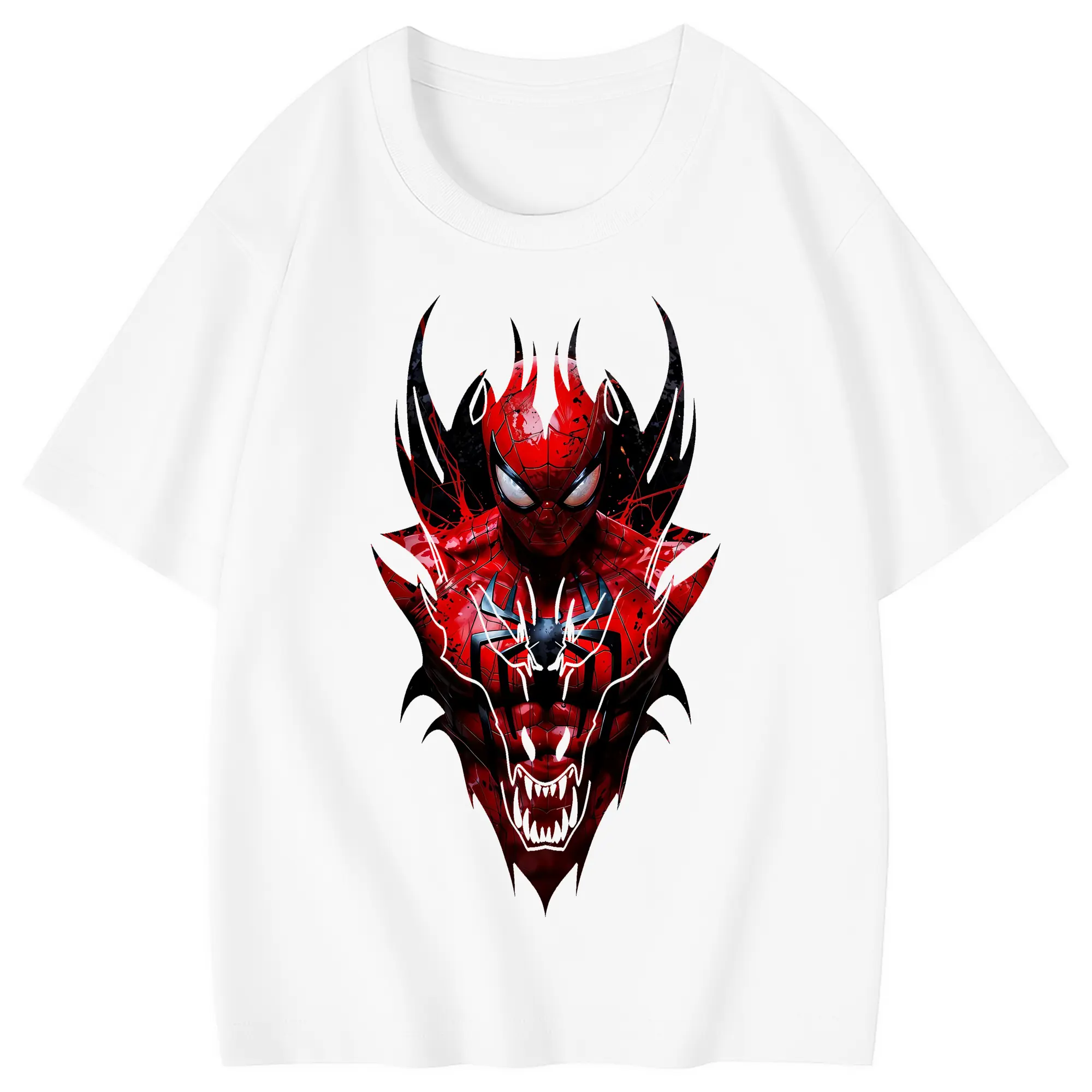 アベンジャーズ (Avenjāzu) グッズ スパイダーマン（Spider-Man） - 綿100％ キッズTシャツ ・ フロントプリント ・ 快適 通気性 ・ スポーツ カジュアル 散歩用